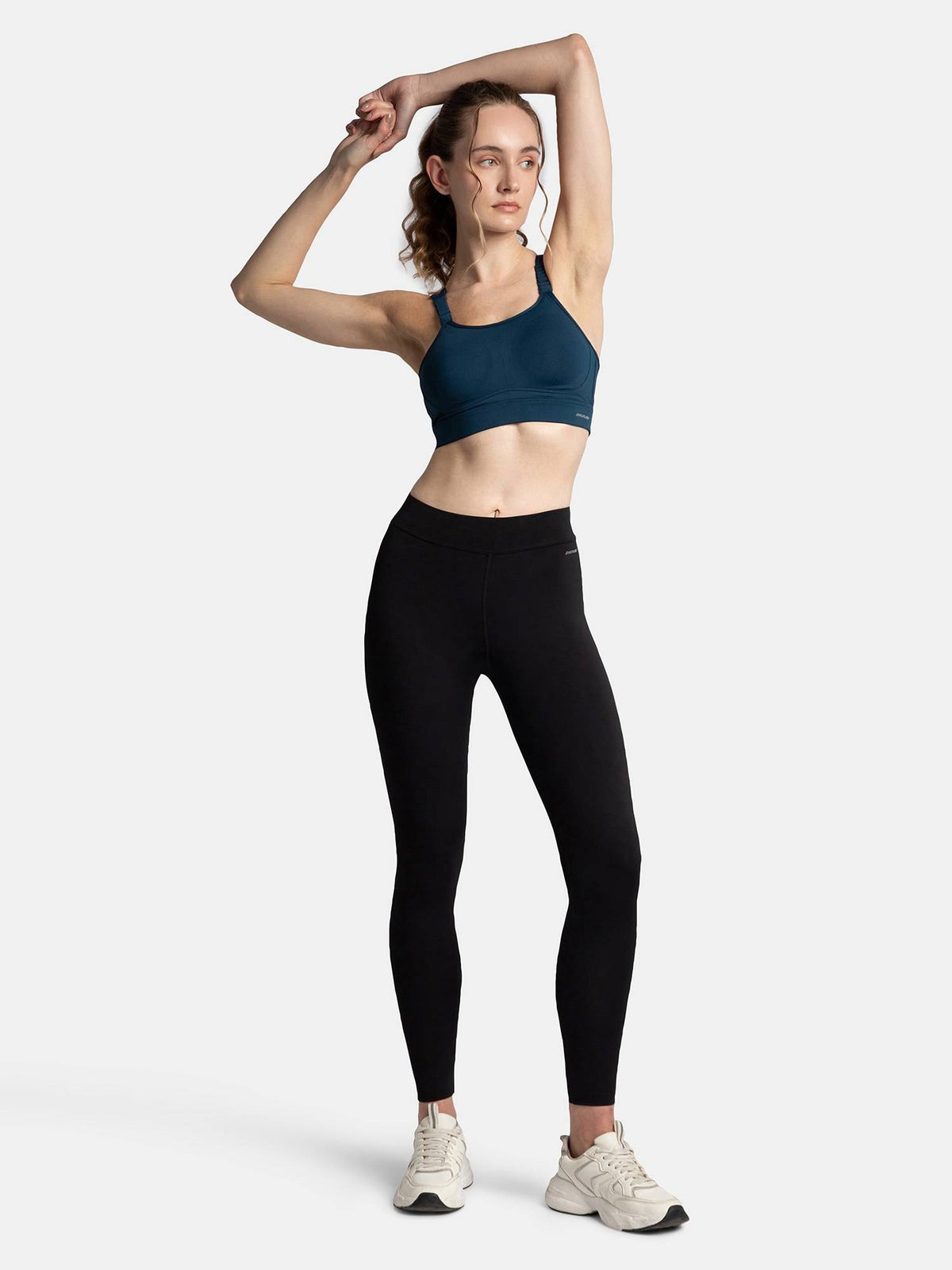 Mi16 Wire Free Microfiber Elastane Racerback Active Wear Sports Bra-Minimal Grey | sb09 - view 12