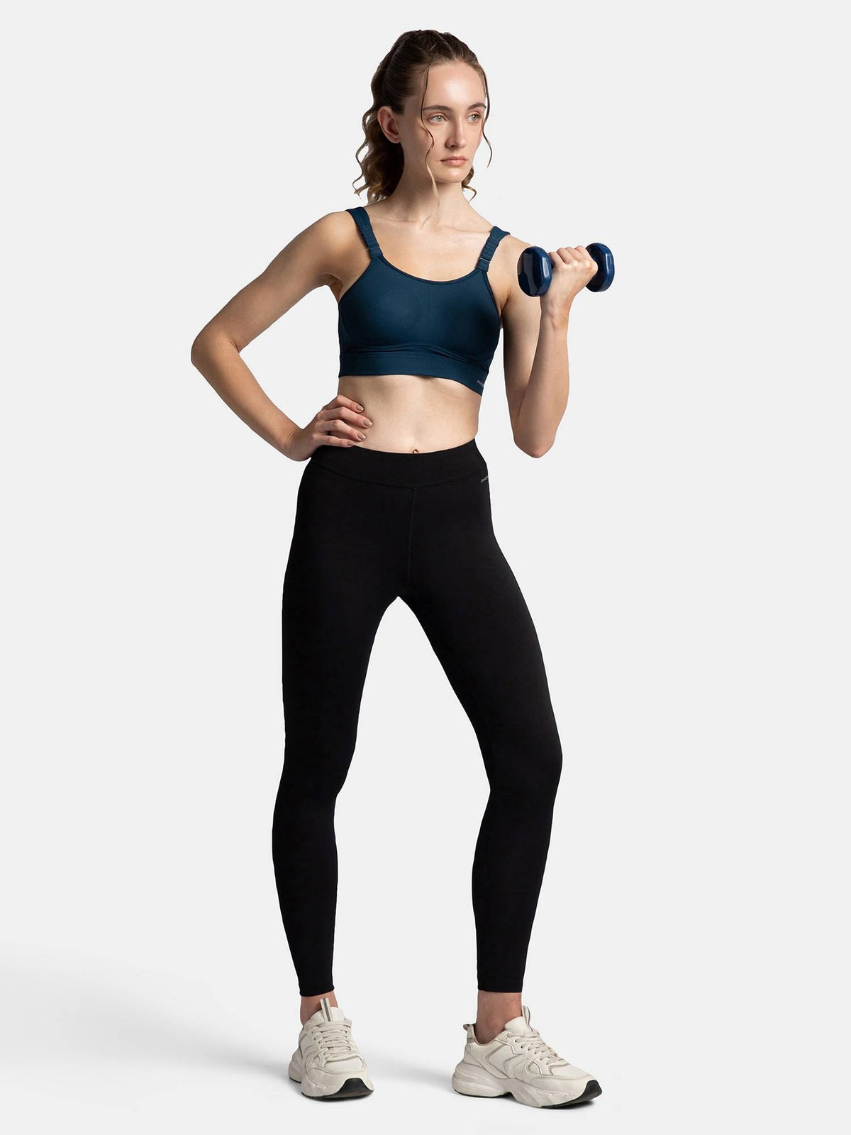 Mi16 Wire Free Microfiber Elastane Racerback Active Wear Sports Bra-Minimal Grey | sb09 - view 14