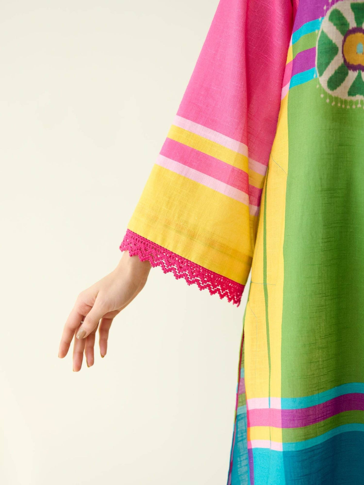 Multi-Color Colorblock Regular Kurta | FY93 - view 4