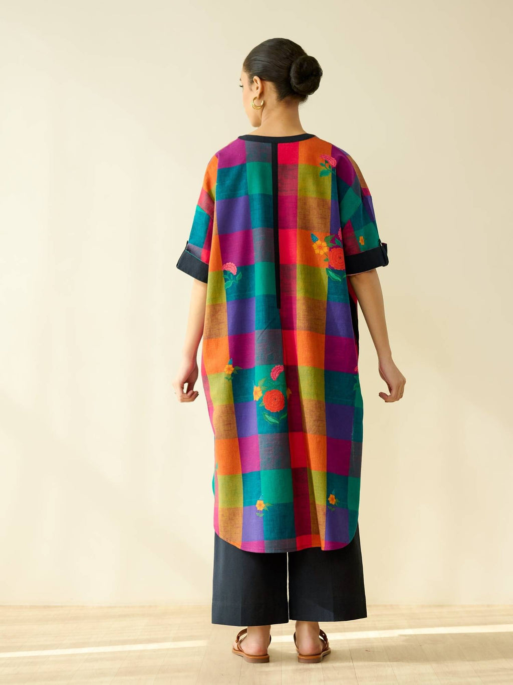 Multi-Color Floral Regular Kurta | FY93 - view 2