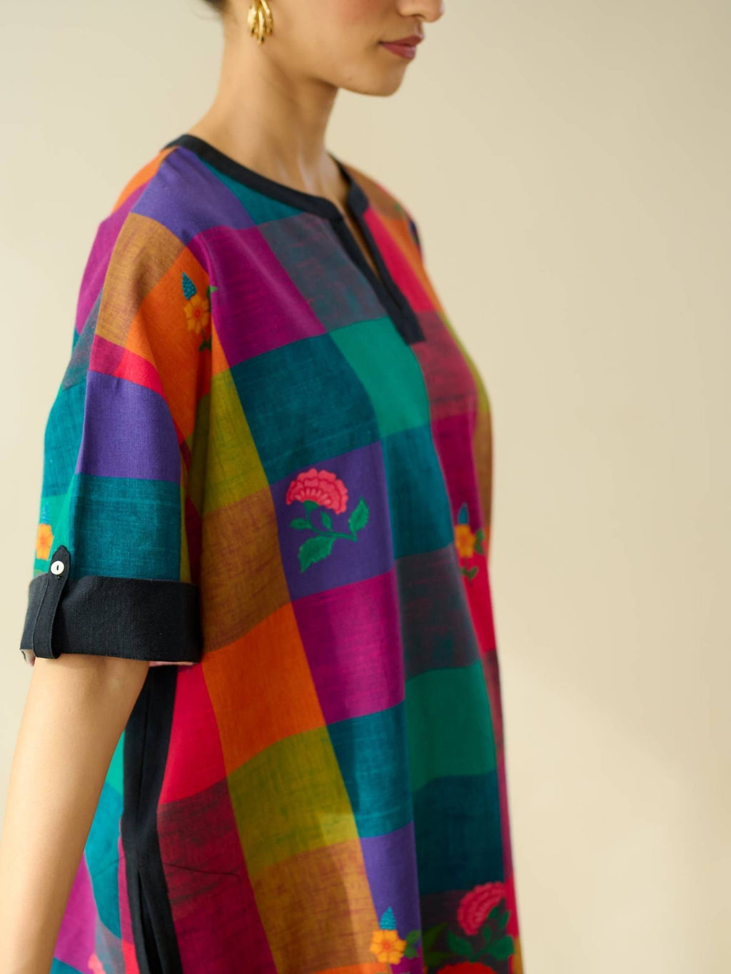 Multi-Color Floral Regular Kurta | FY93 - view 5