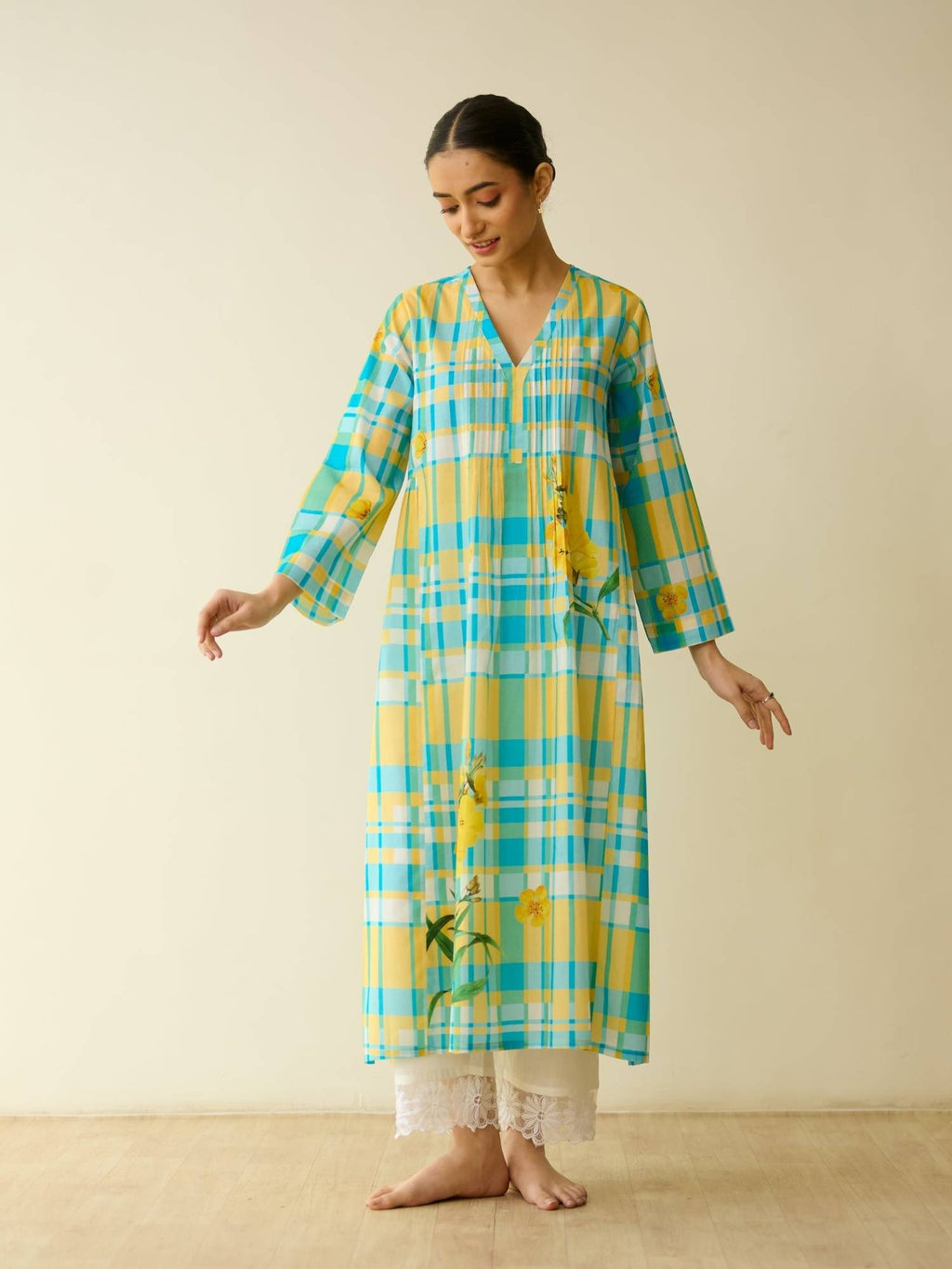 Multi-Color Floral Regular Kurta | FY93 - view 5