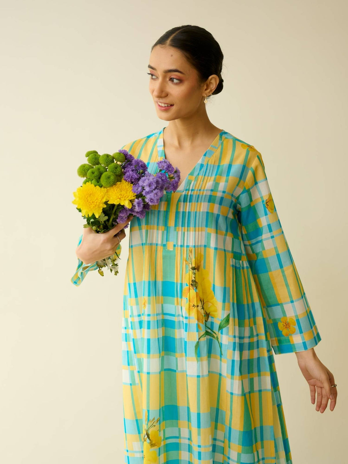 Multi-Color Floral Regular Kurta | U3S - view 8