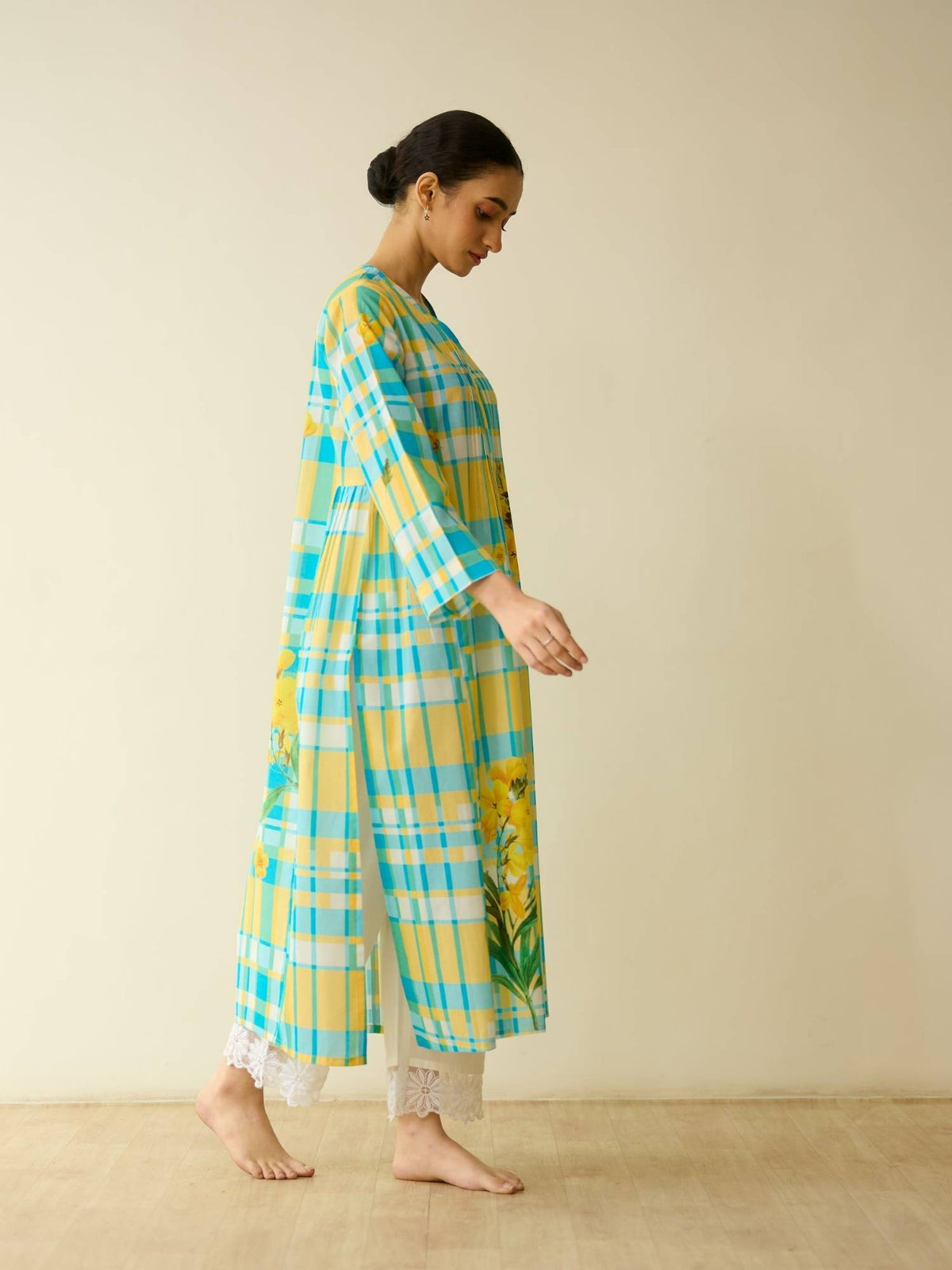 Multi-Color Floral Regular Kurta | U3S - view 9