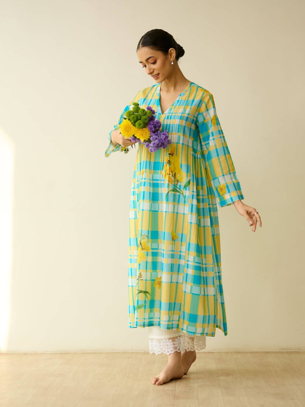 Multi-Color Floral Regular Kurta | FY93 - view 10