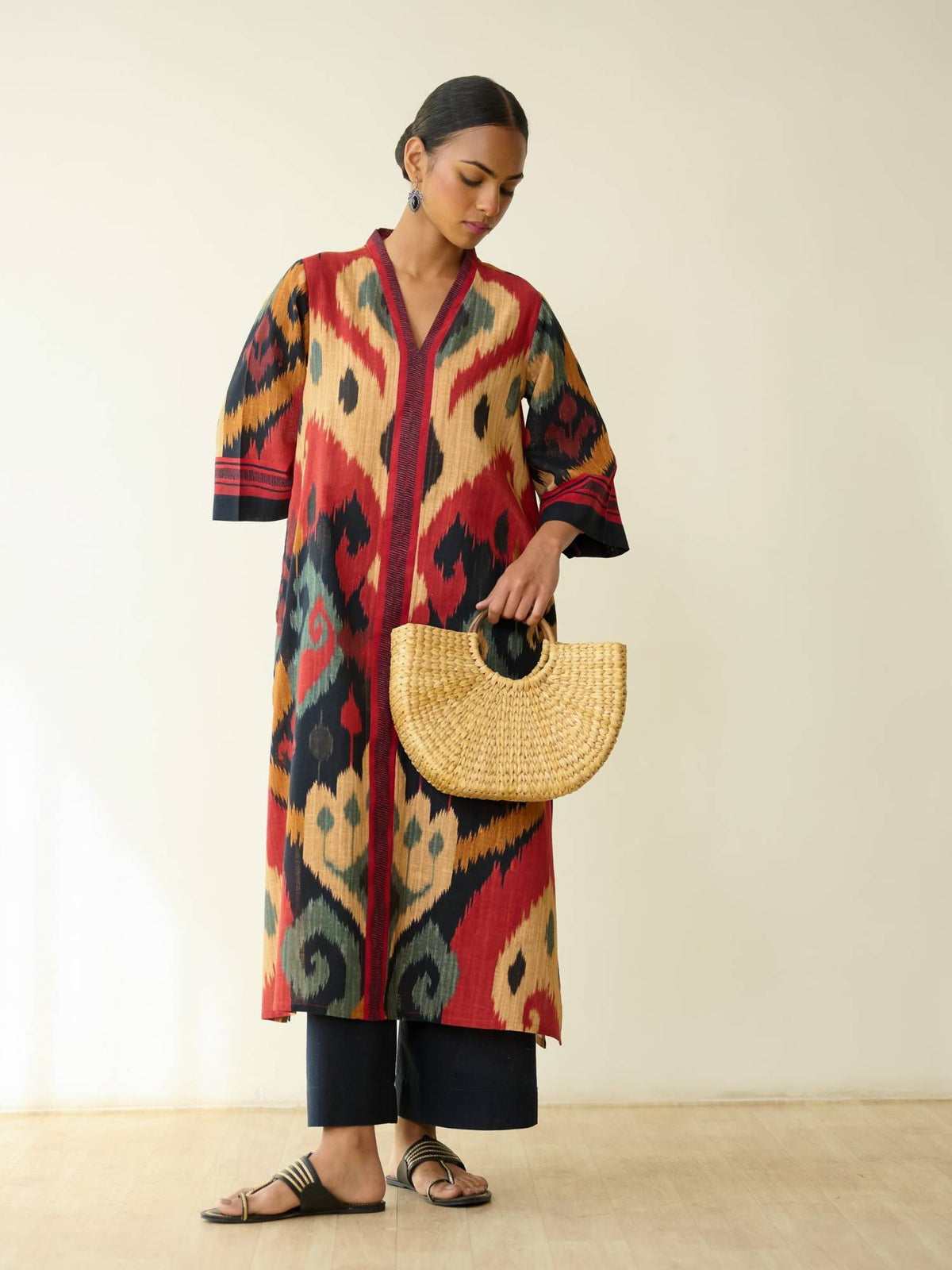 Multi-Color Tie & Dye Regular Kurta | KDG - view 2