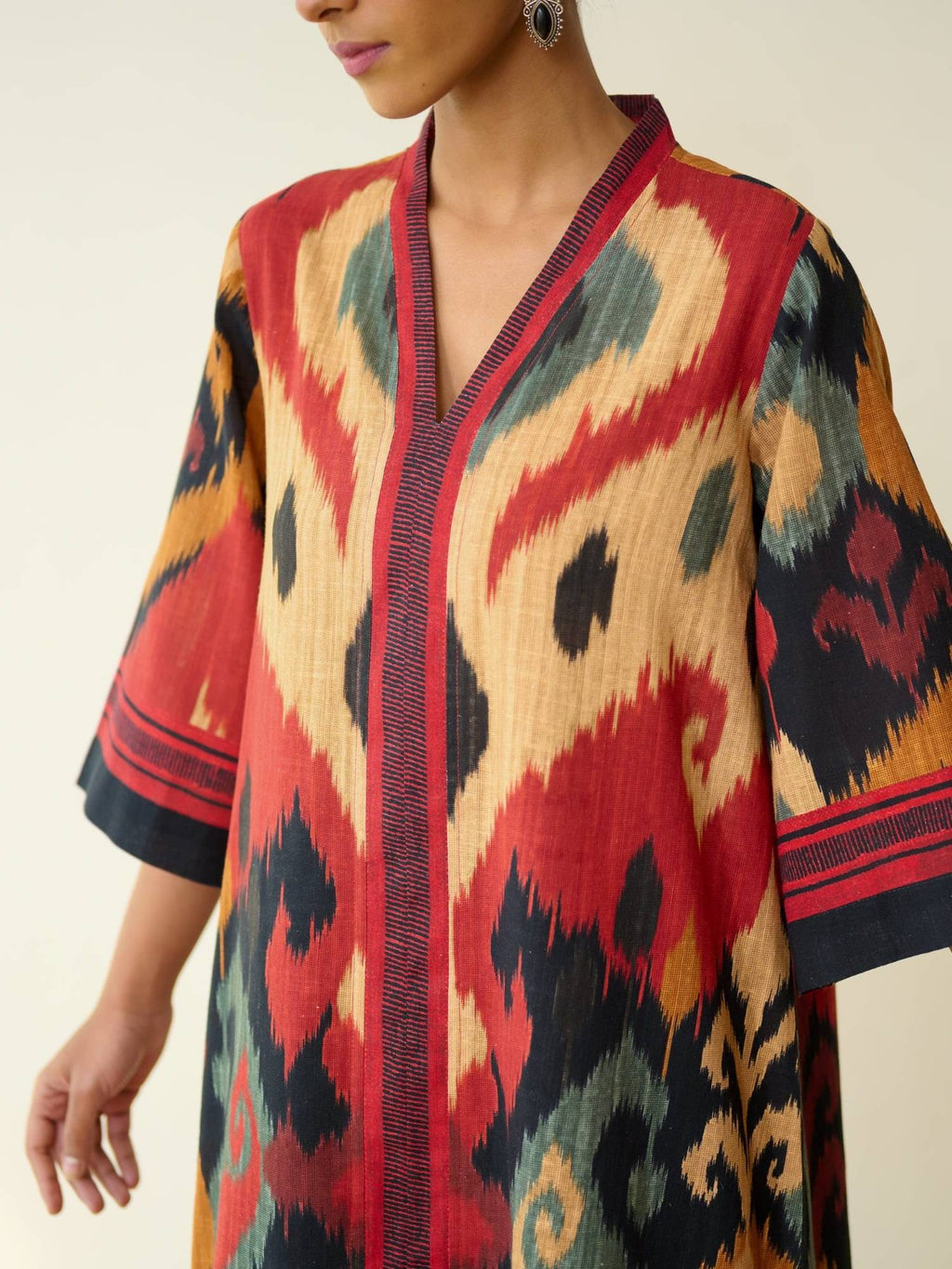 Multi-Color Tie & Dye Regular Kurta | KDG - view 3