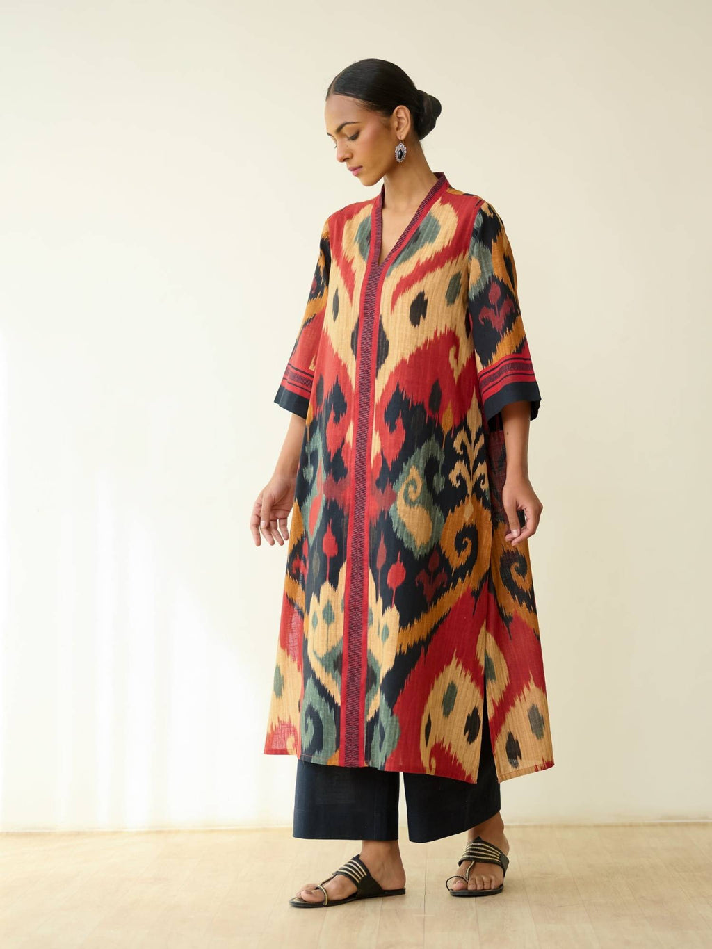 Multi-Color Tie & Dye Regular Kurta | KDG - view 4