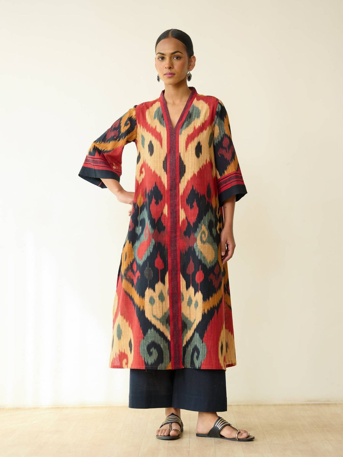 Multi-Color Tie & Dye Regular Kurta | KDG - view 7