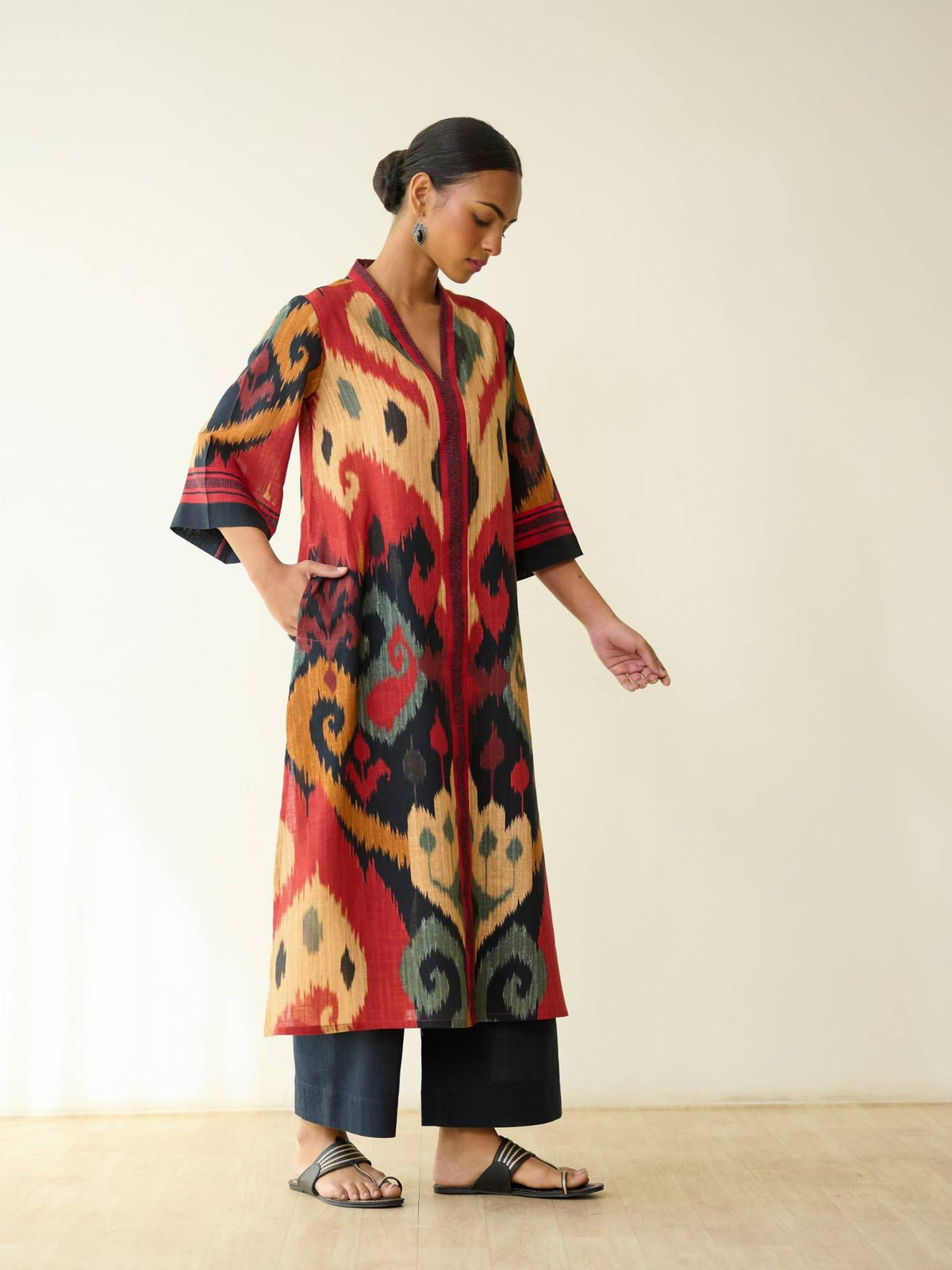 Multi-Color Tie & Dye Regular Kurta | KDG - view 8