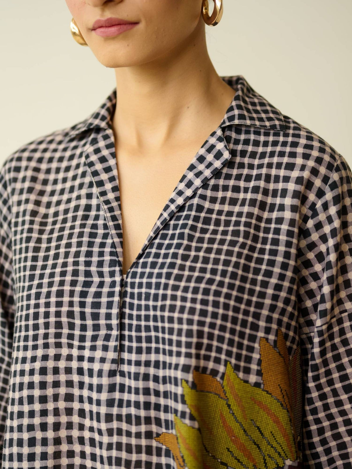 Black Printed Regular Kurta | KDG - view 2