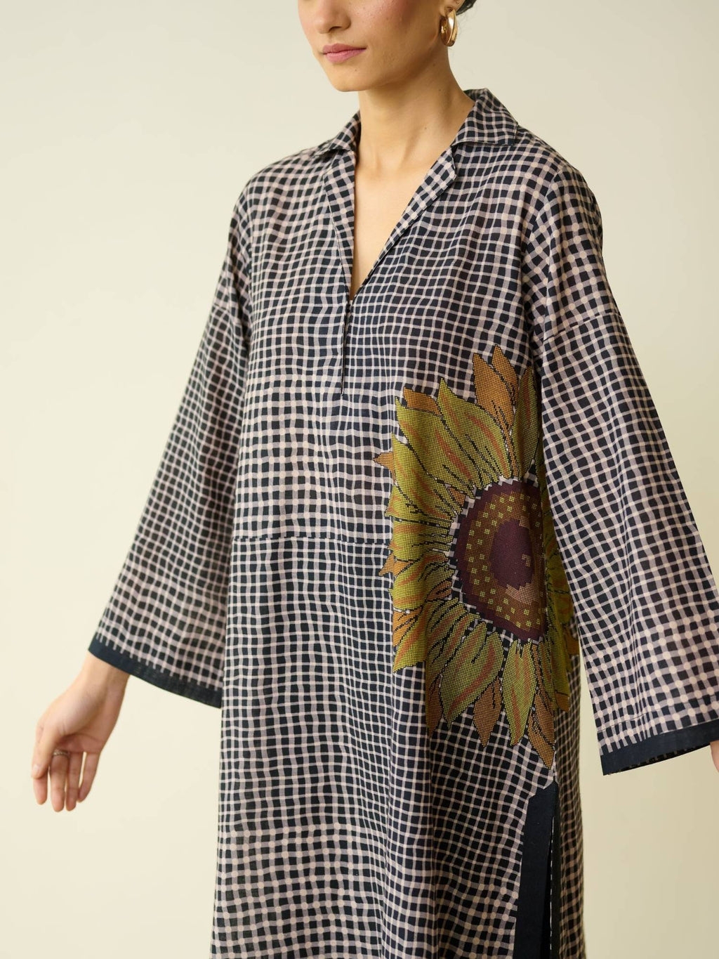 Black Printed Regular Kurta | U3S - view 3
