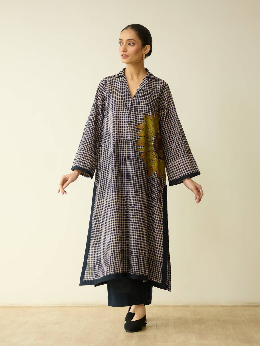 Black Printed Regular Kurta | FY93 - view 6
