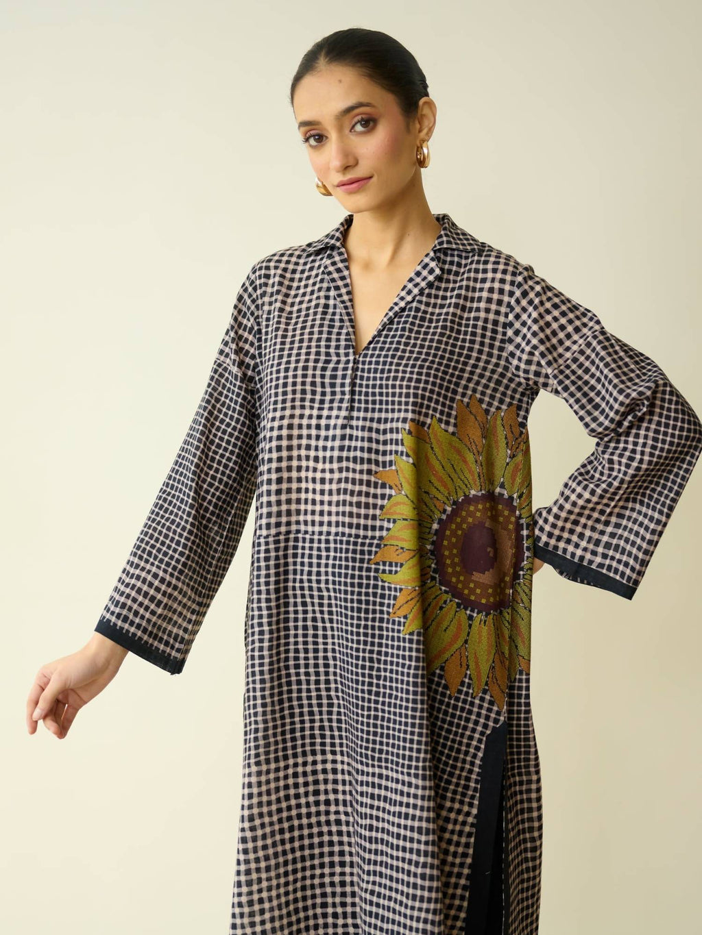 Black Printed Regular Kurta | FY93 - view 7