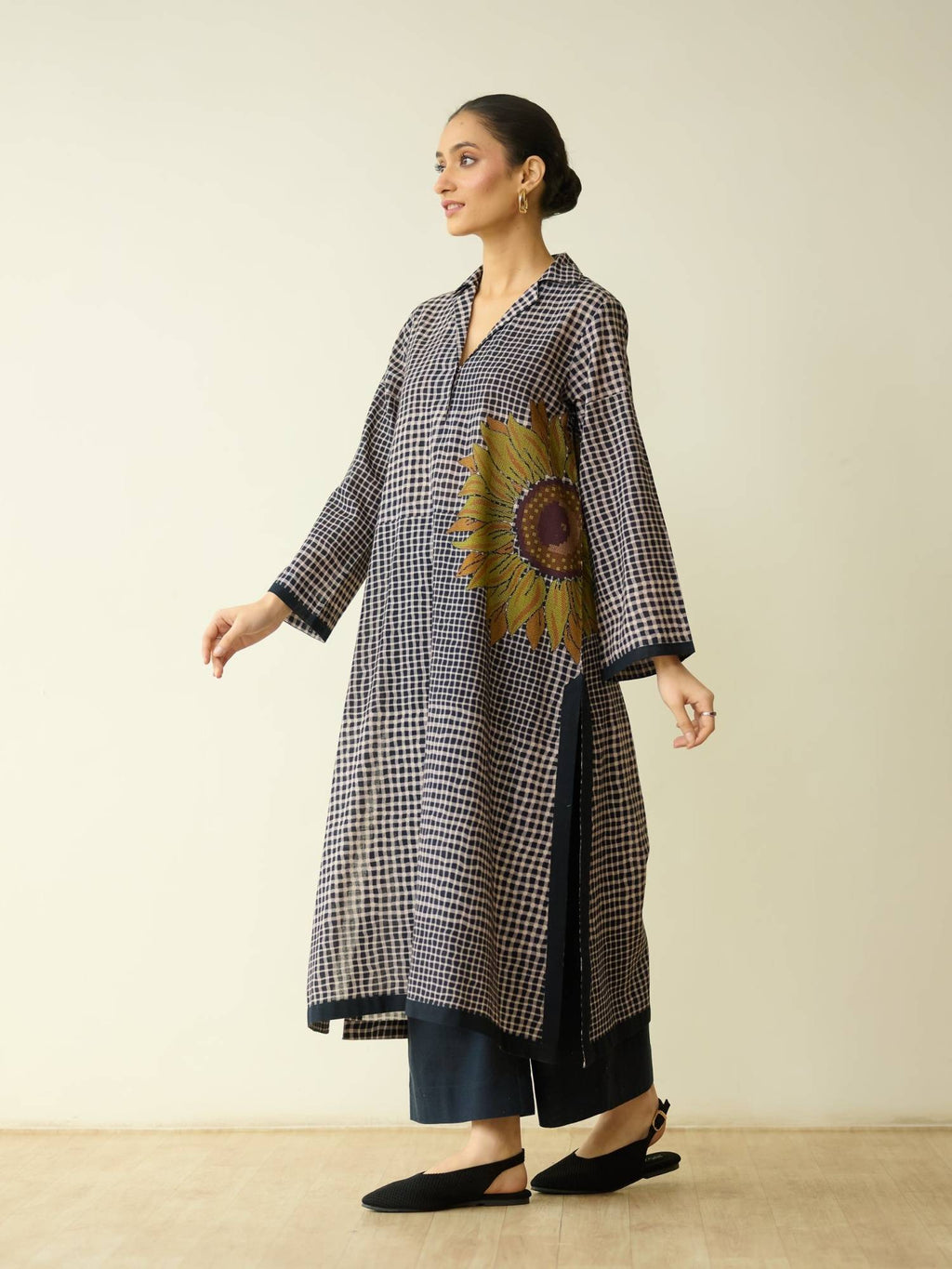 Black Printed Regular Kurta | FY93 - view 9
