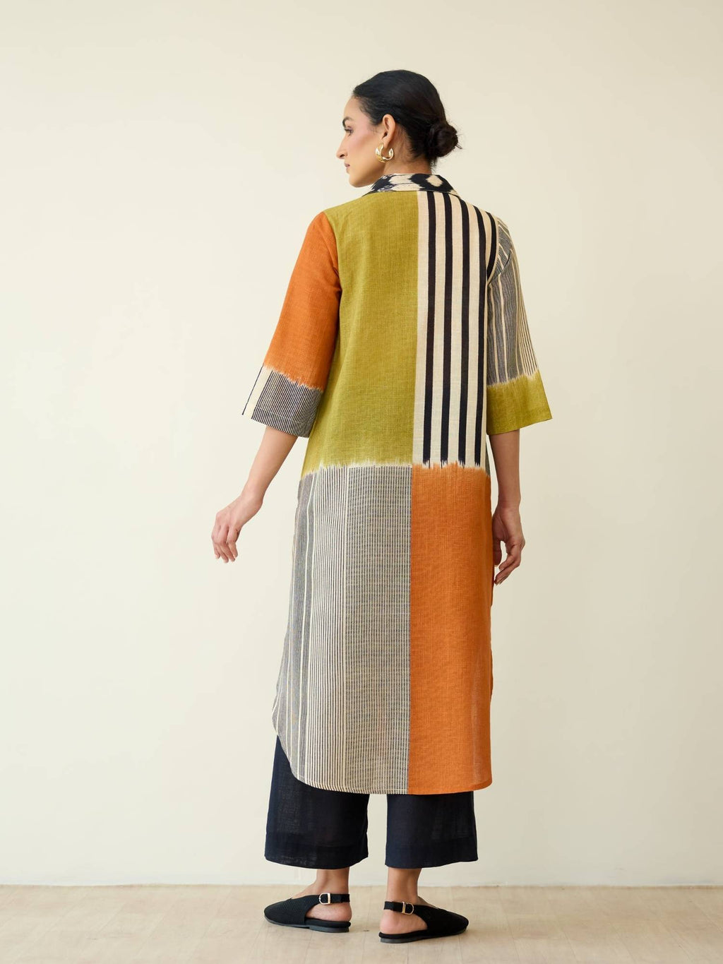 Multi-Color Colorblock Regular Kurta | FY93 - view 2