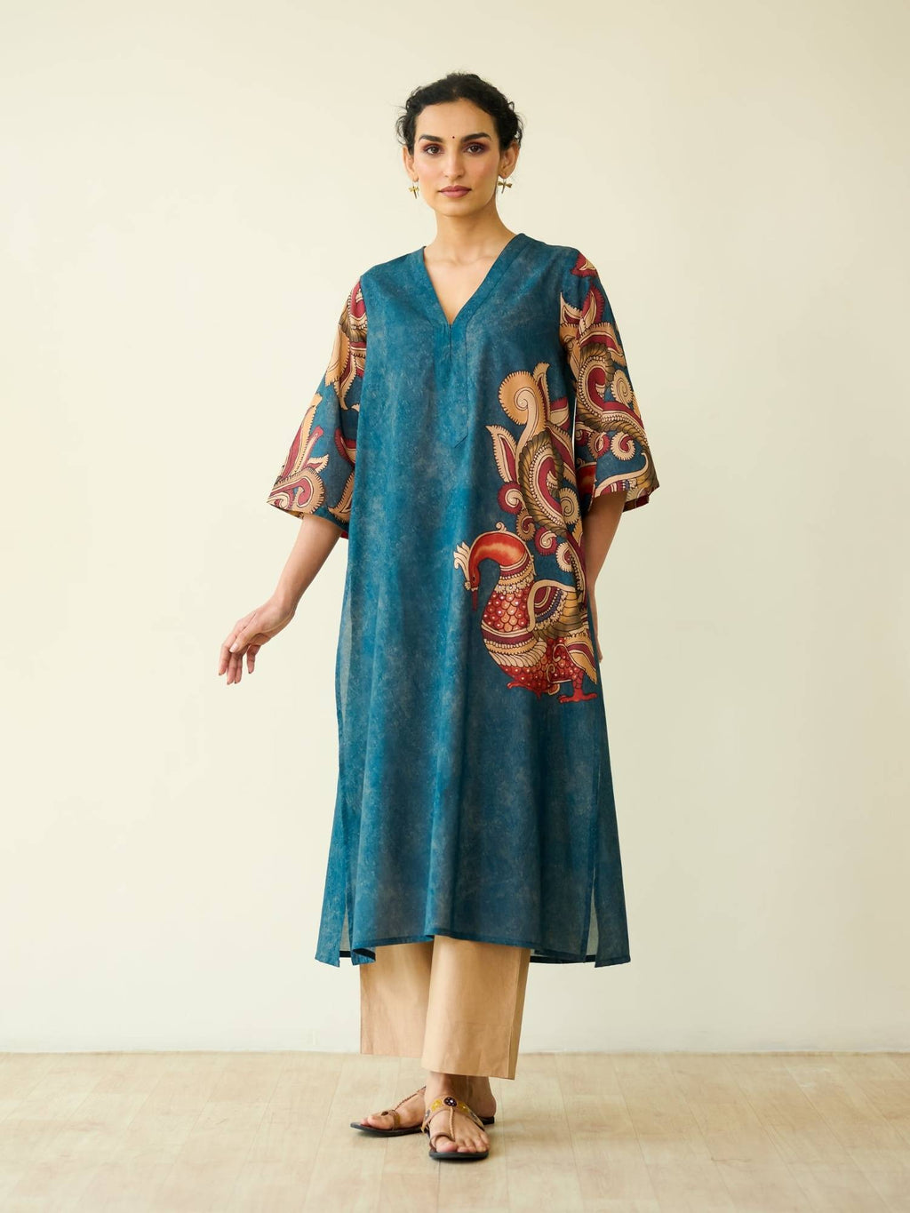 Green Embellished/Sequined Regular Kurta | U3S - view 8