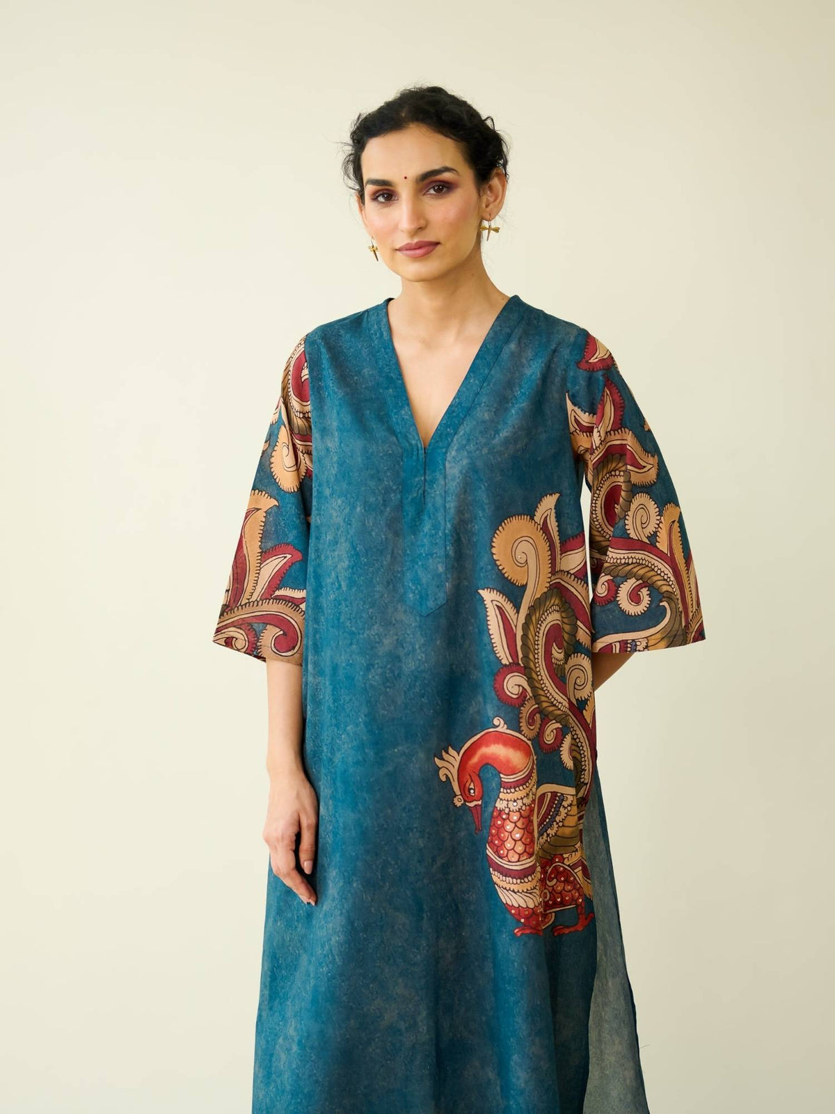 Green Embellished/Sequined Regular Kurta | U3S - view 9