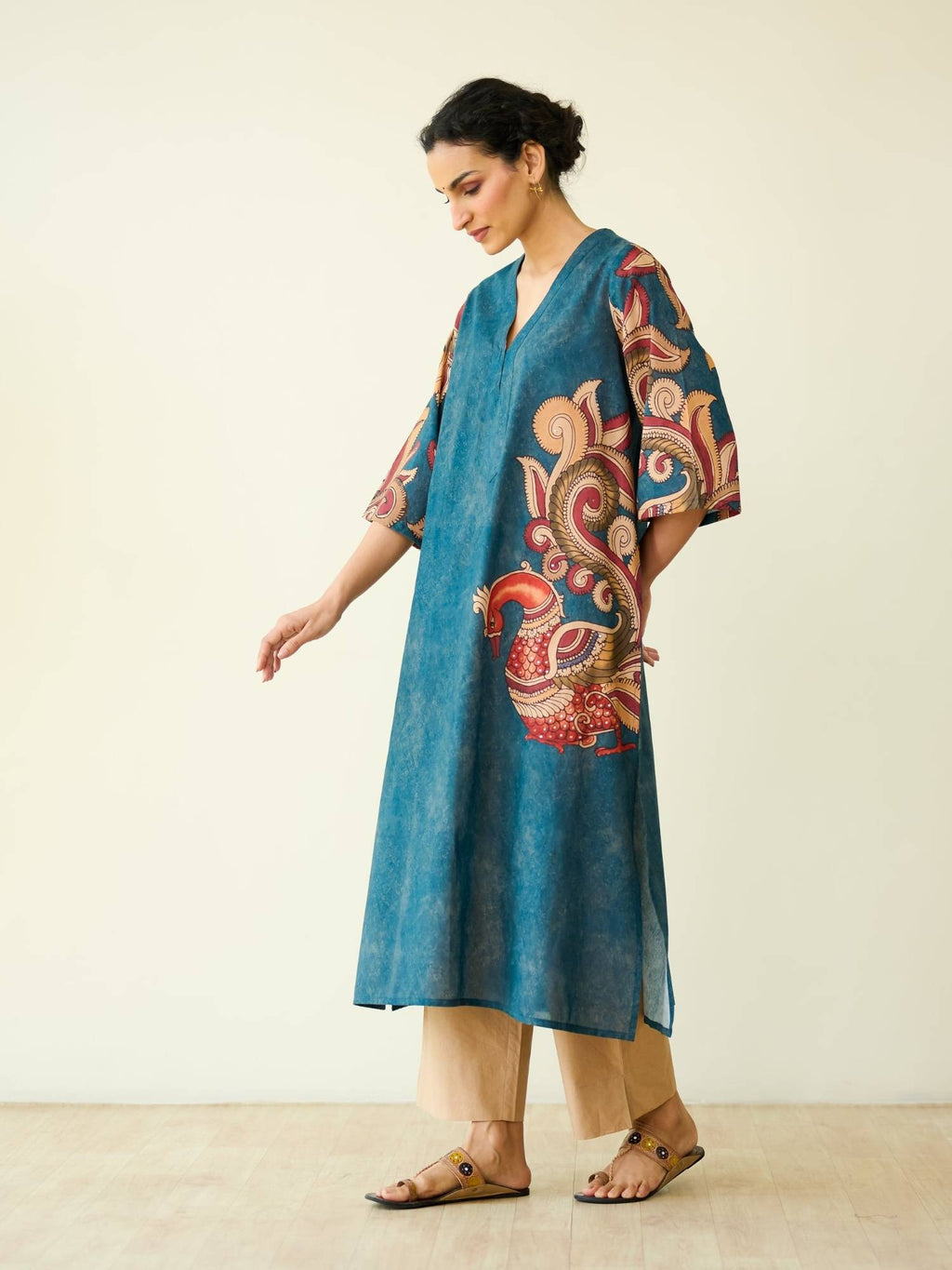 Green Embellished/Sequined Regular Kurta | U3S - view 13
