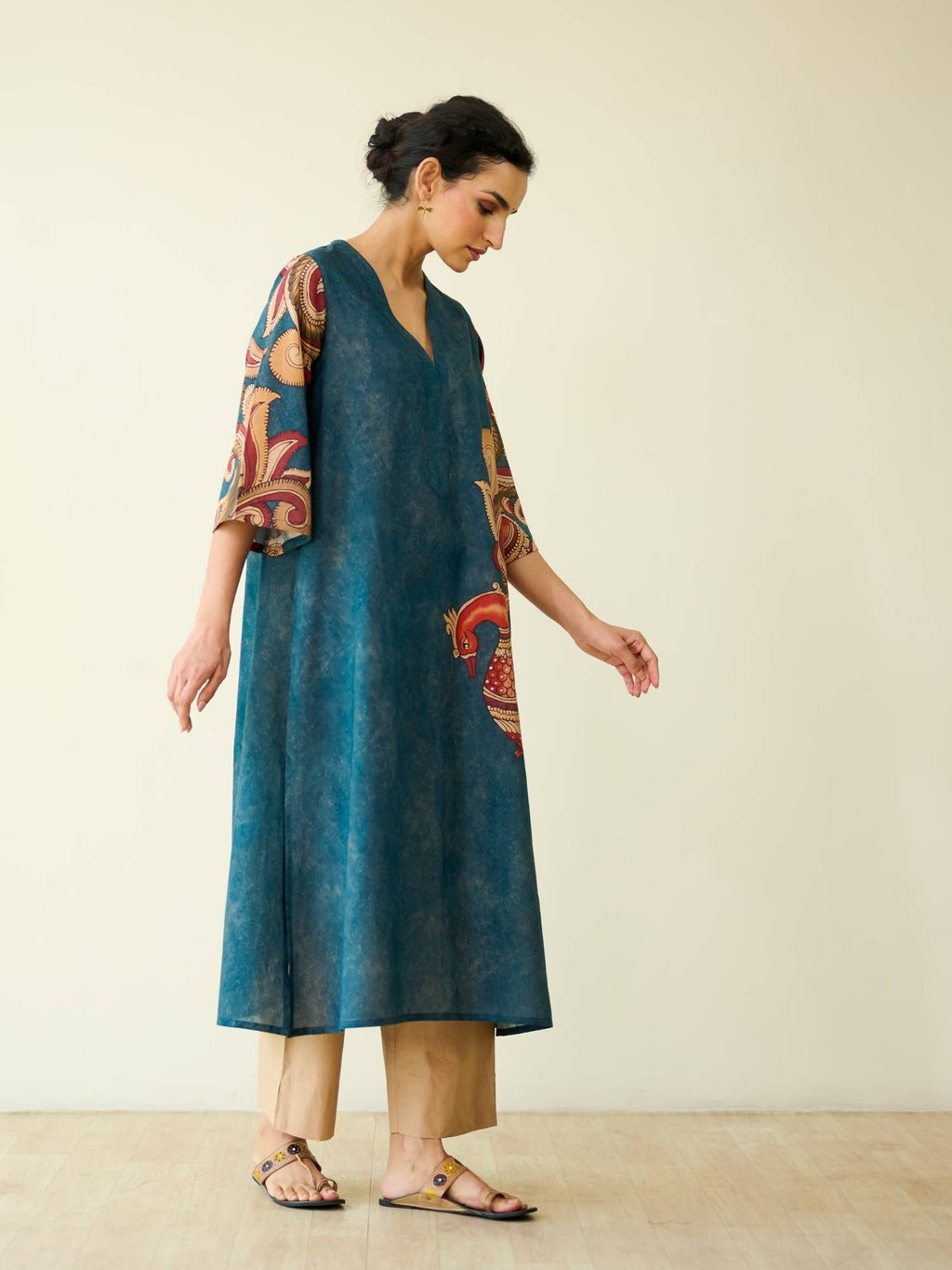 Green Embellished/Sequined Regular Kurta | U3S - view 14