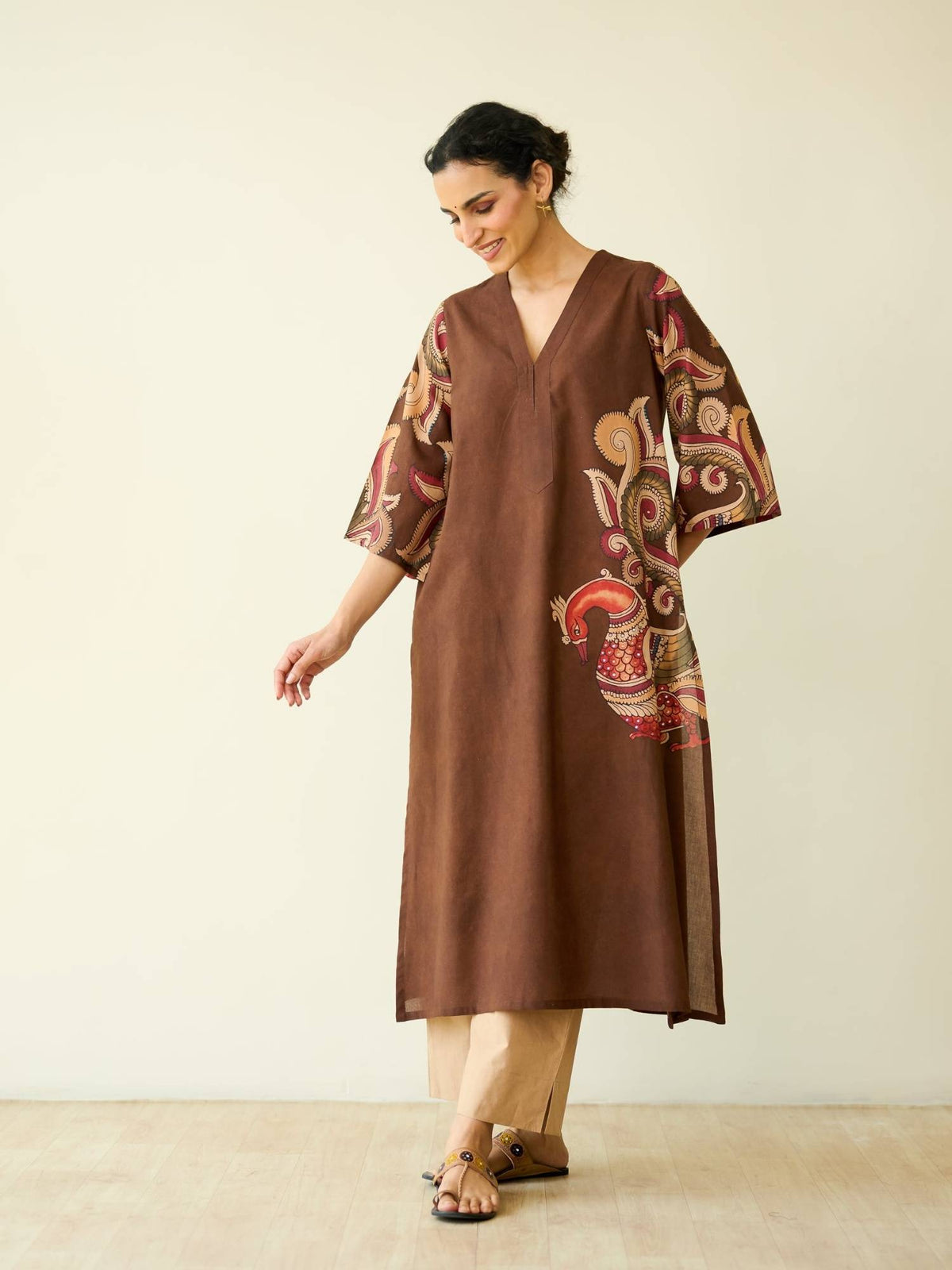 Green Embellished/Sequined Regular Kurta | U3S - view 26