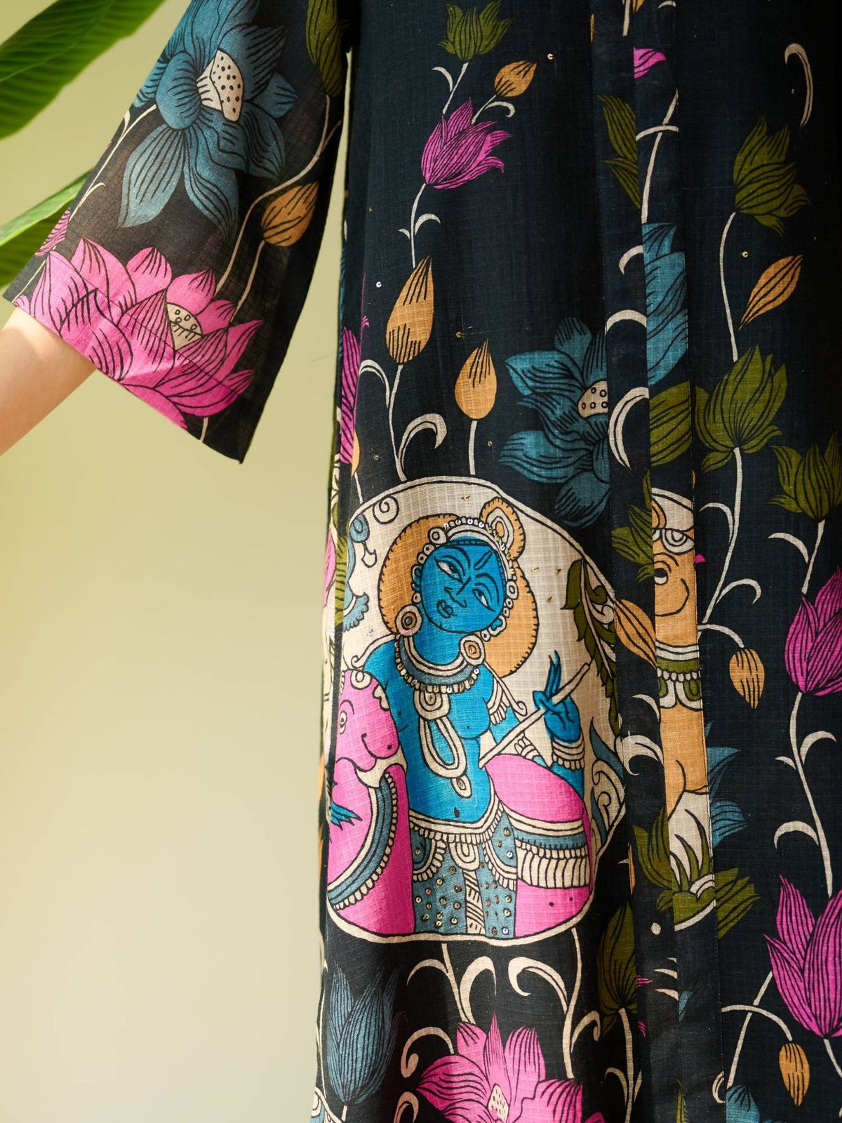 Black Embellished/Sequined Regular Kurta | U3S - view 4