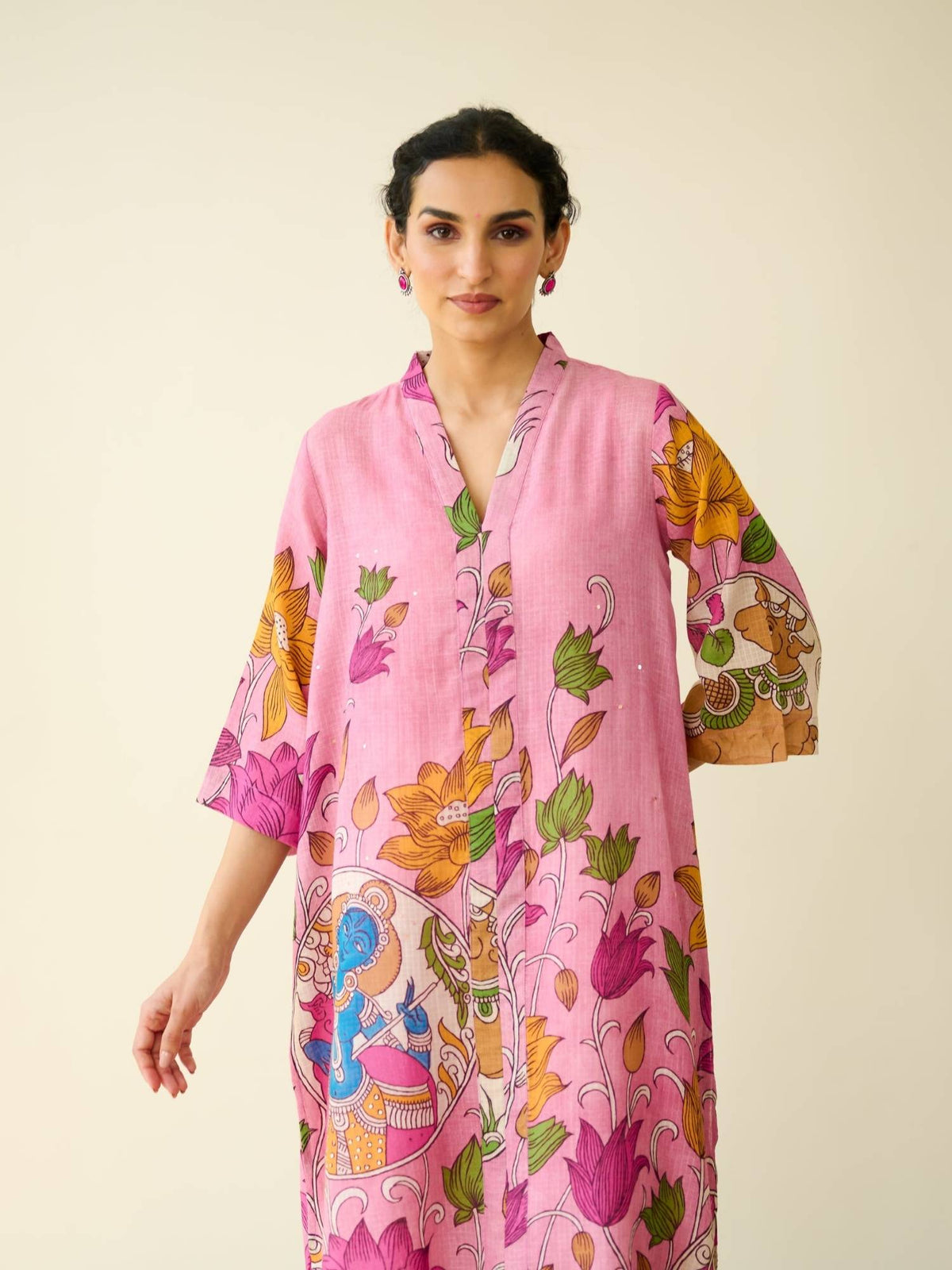 Black Embellished/Sequined Regular Kurta | KDG - view 11