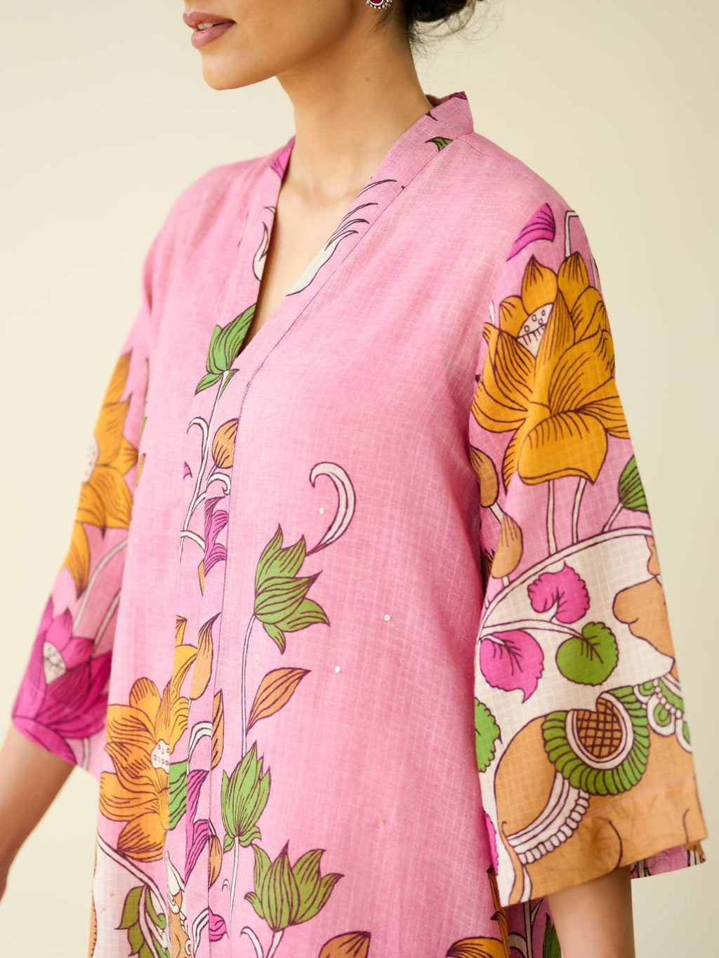 Black Embellished/Sequined Regular Kurta | KDG - view 12
