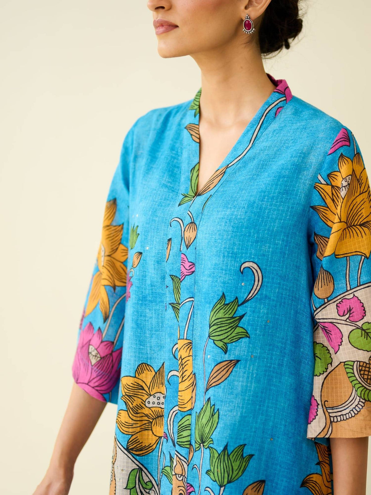 Black Embellished/Sequined Regular Kurta | U3S - view 19