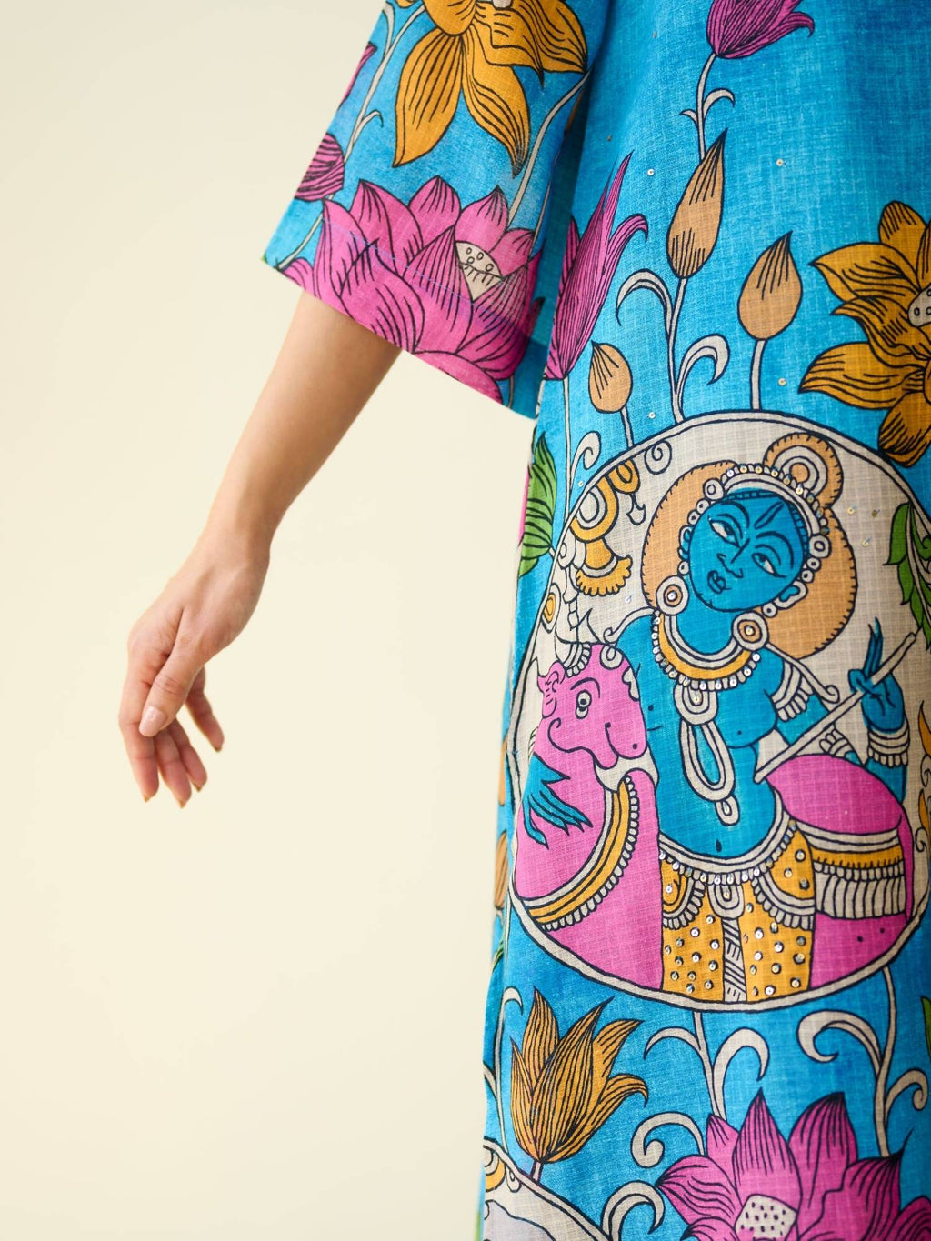 Black Embellished/Sequined Regular Kurta | KDG - view 29