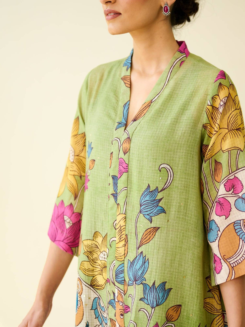 Black Embellished/Sequined Regular Kurta | KDG - view 19