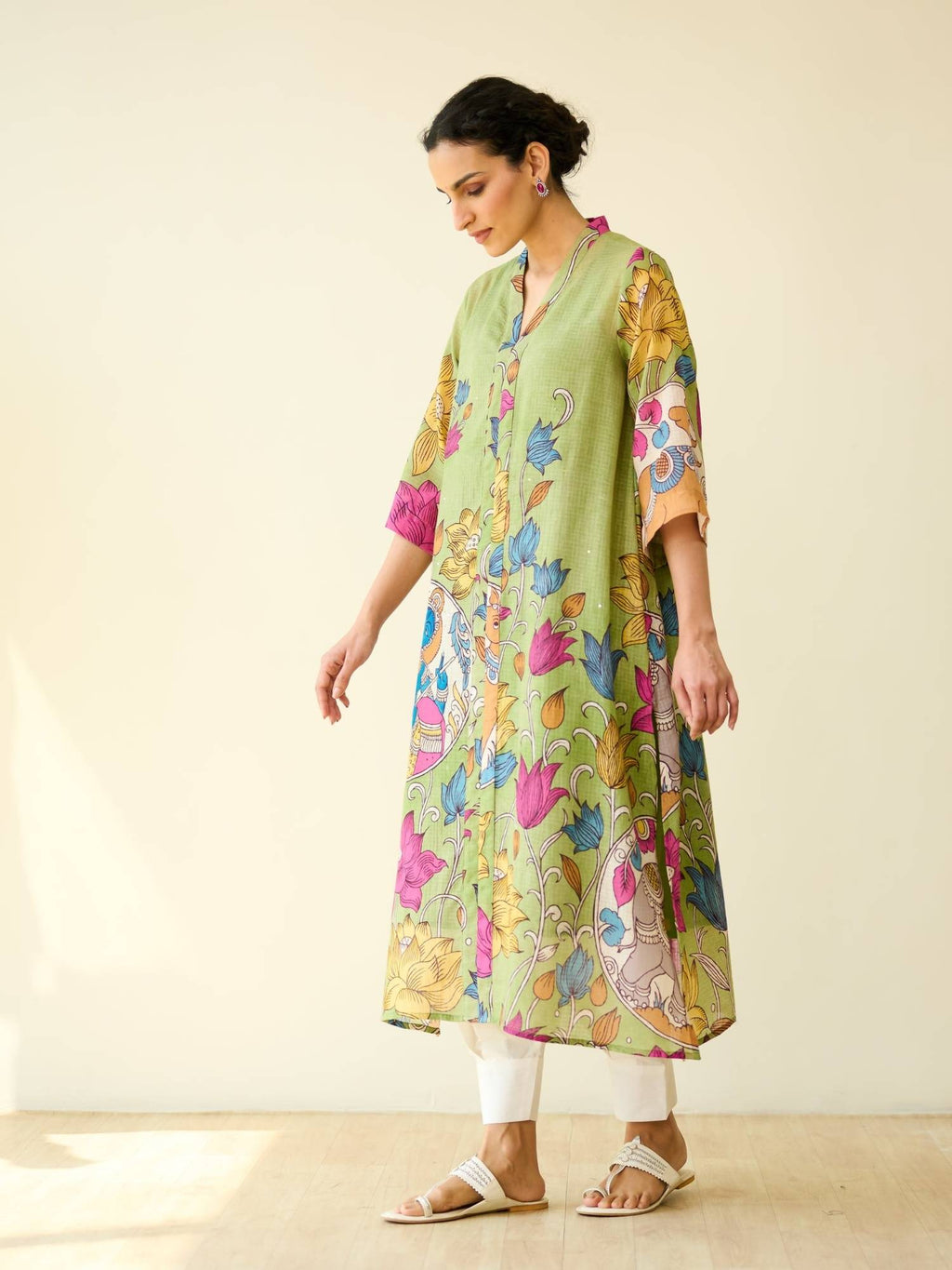 Black Embellished/Sequined Regular Kurta | KDG - view 23
