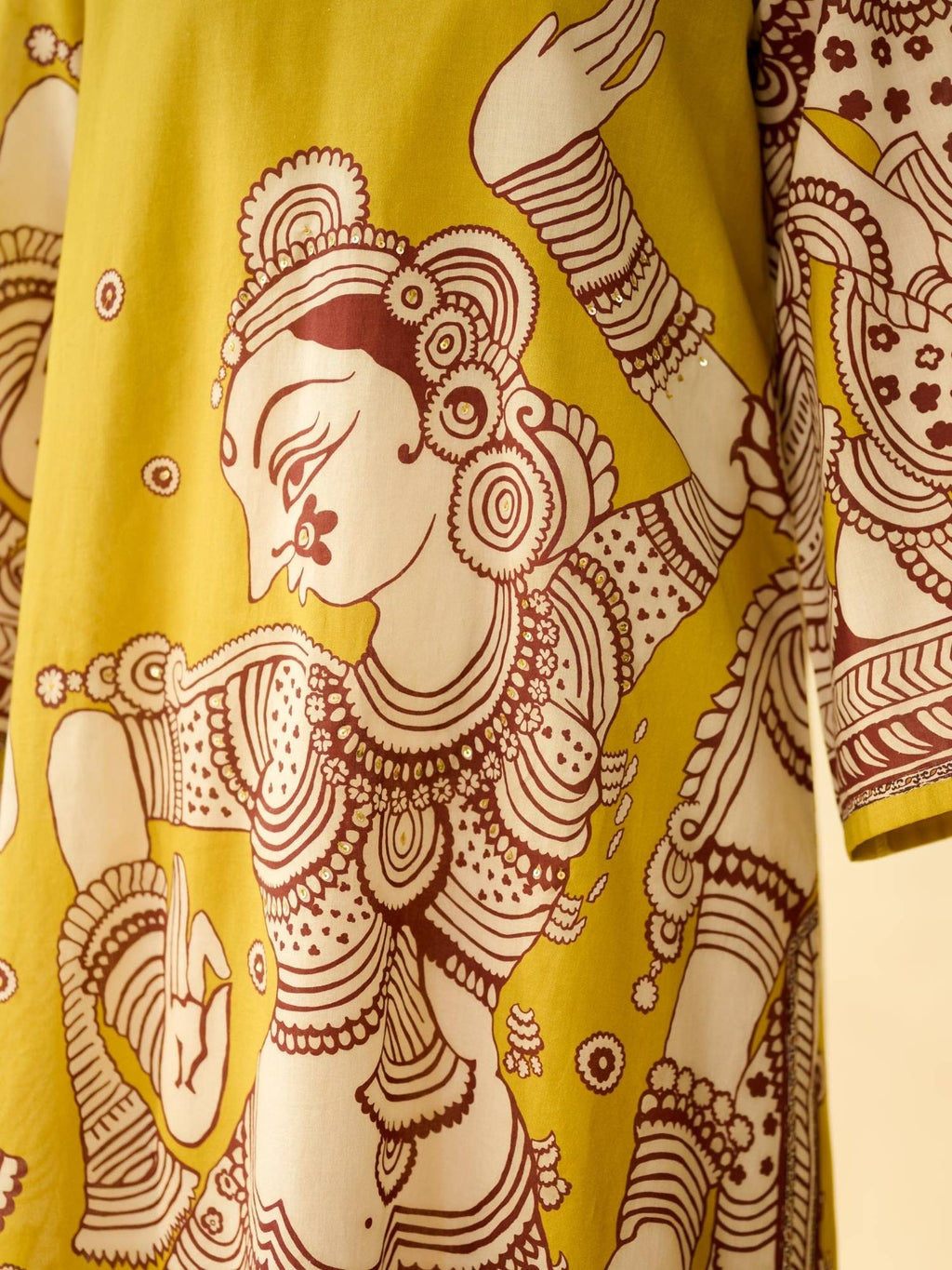 Yellow Embellished/Sequined Regular Kurta | FY93 - view 3