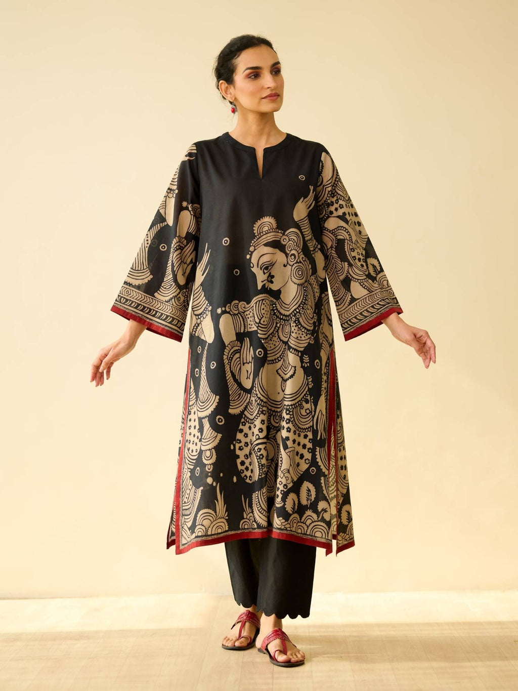 Yellow Embellished/Sequined Regular Kurta | FY93 - view 15