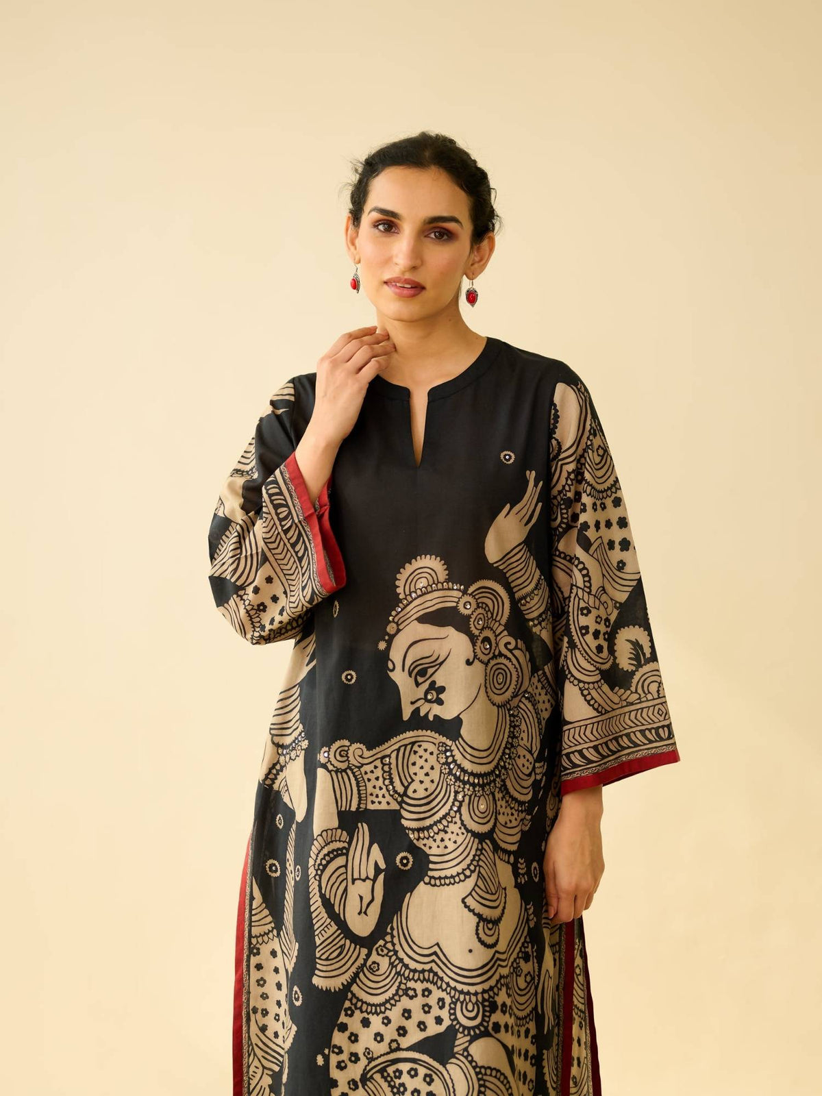 Yellow Embellished/Sequined Regular Kurta | FY93 - view 16