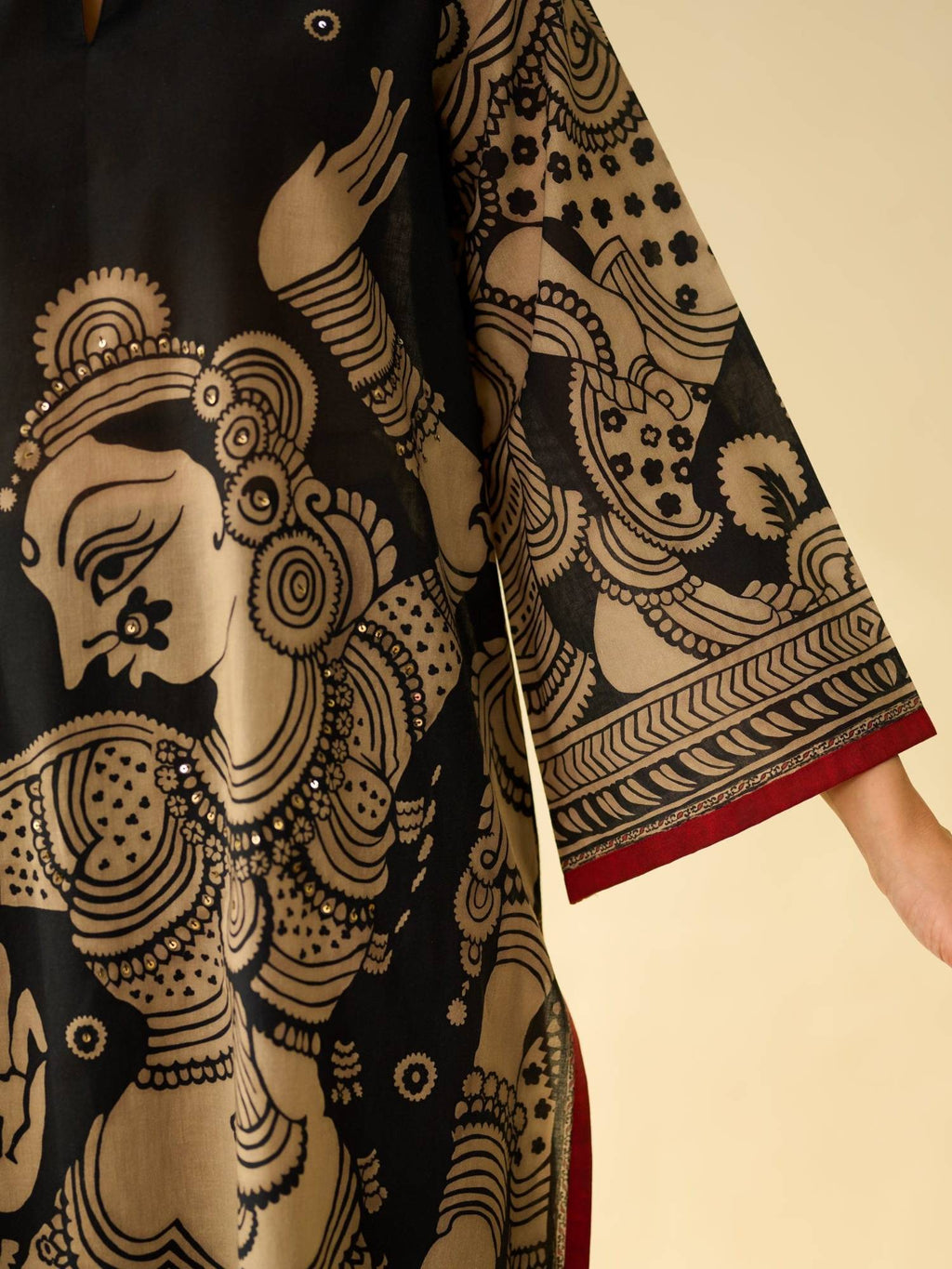 Yellow Embellished/Sequined Regular Kurta | FY93 - view 17