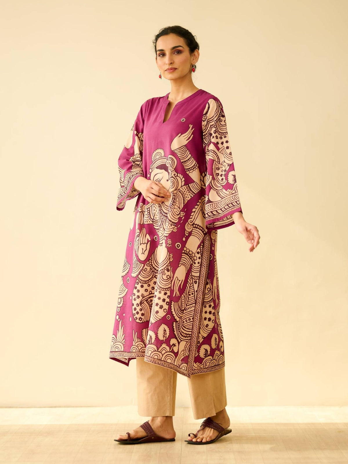 Yellow Embellished/Sequined Regular Kurta | FY93 - view 13