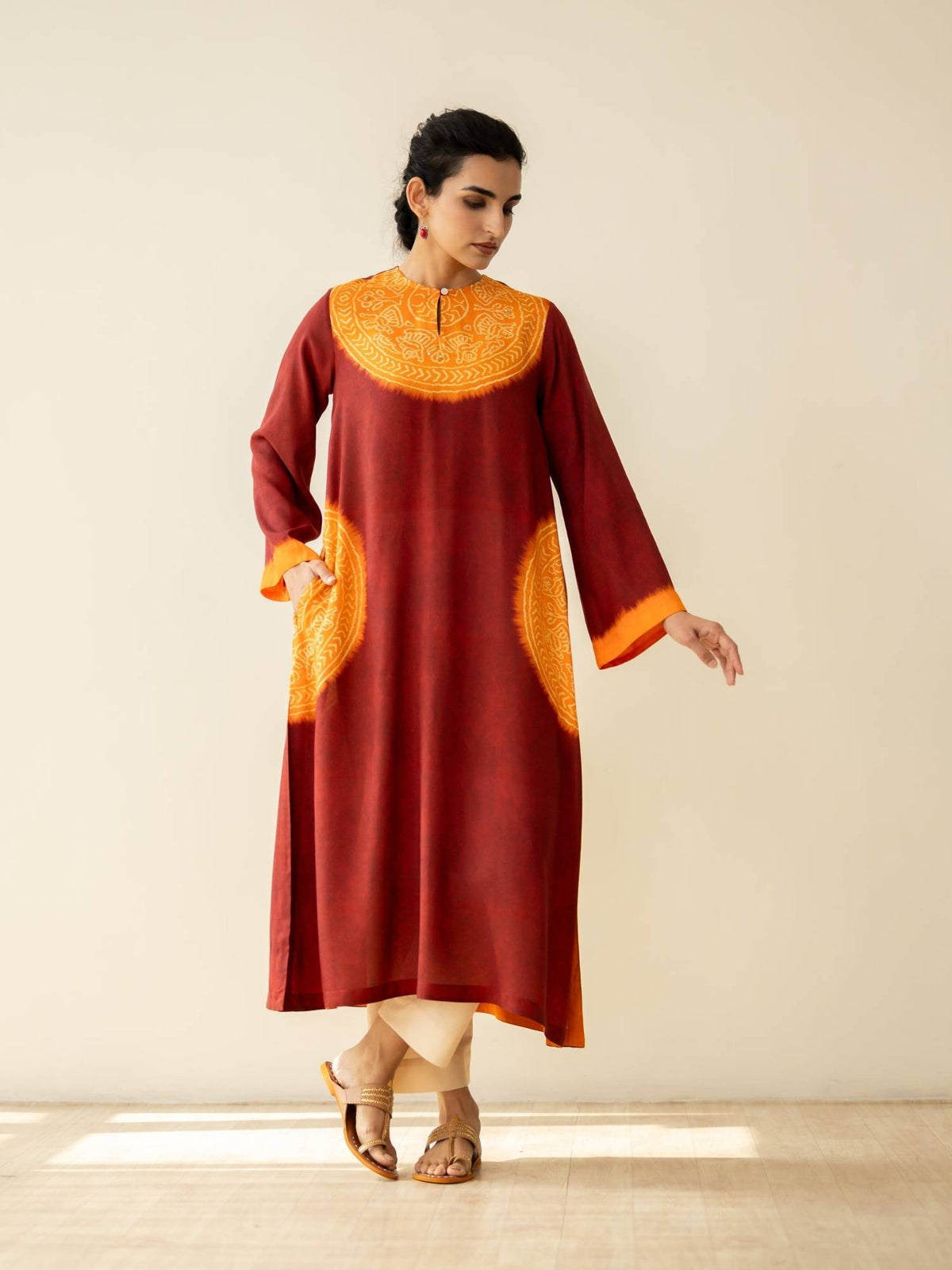 Green Embellished/Sequined Regular Kurta | FY93 - view 28