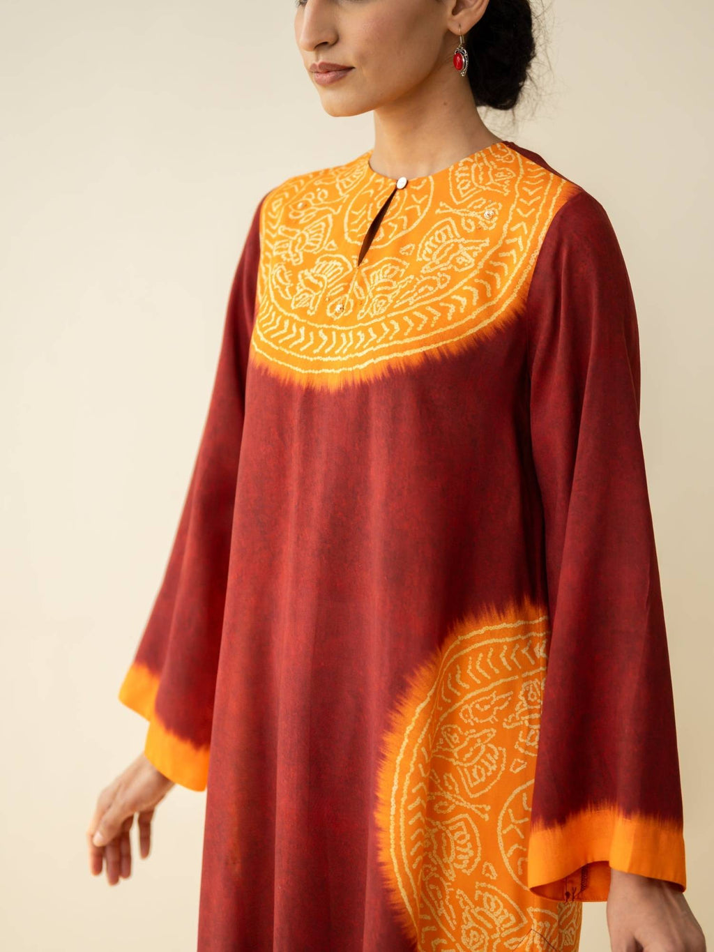 Green Embellished/Sequined Regular Kurta | KDG - view 30