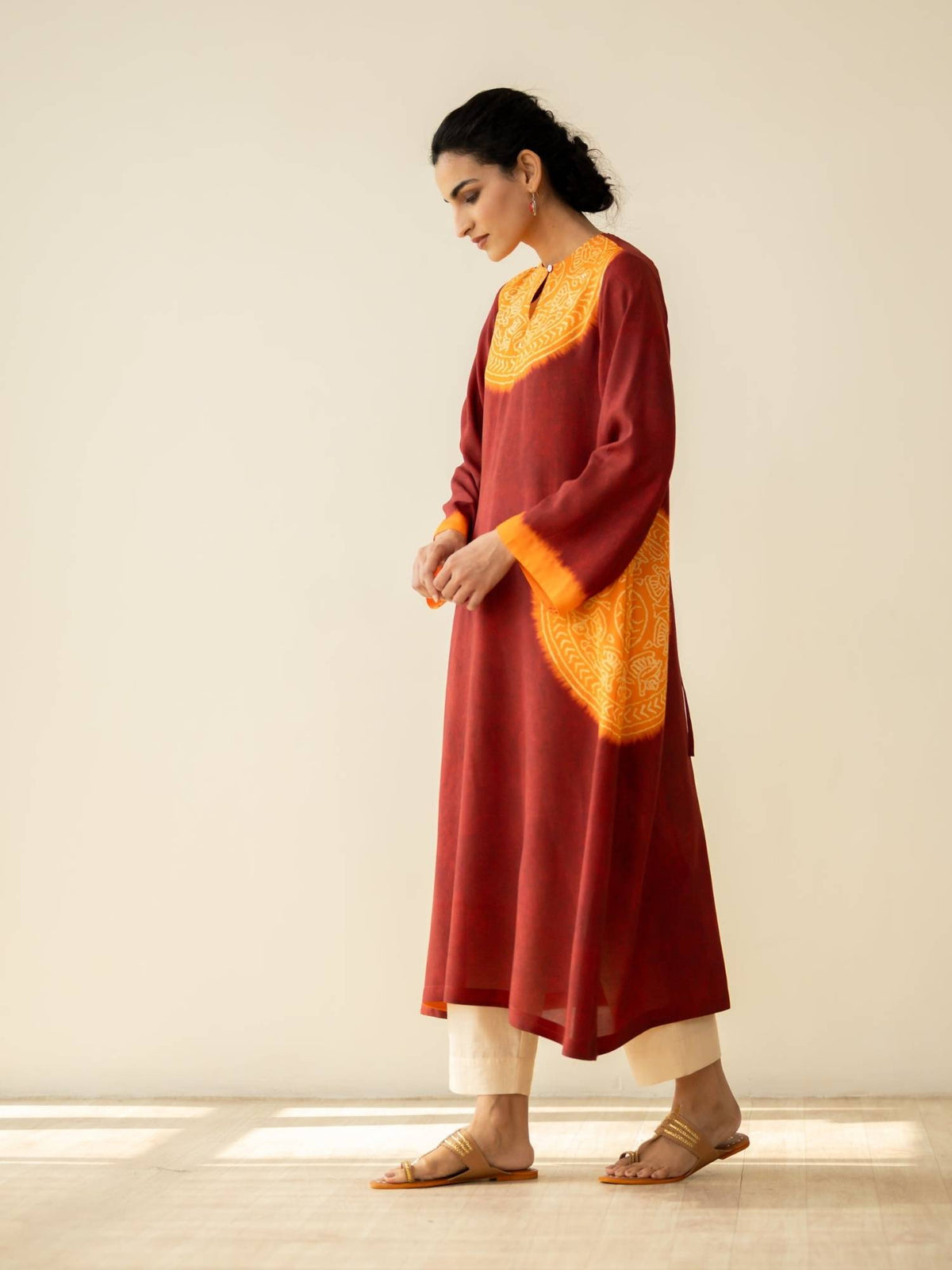 Green Embellished/Sequined Regular Kurta | KDG - view 33
