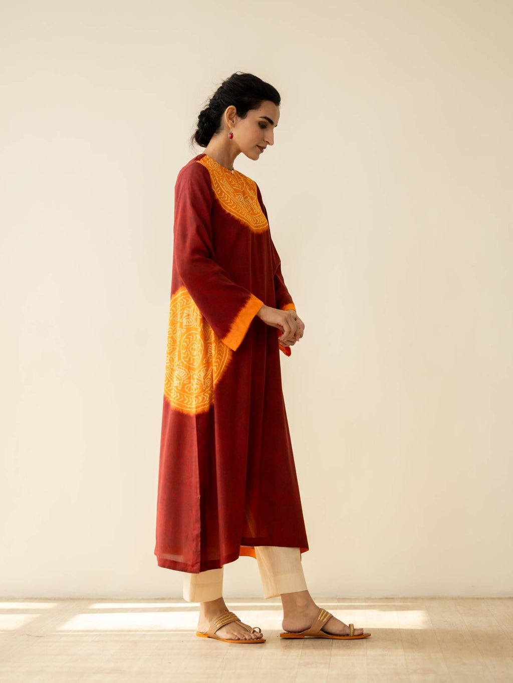 Green Embellished/Sequined Regular Kurta | KDG - view 35