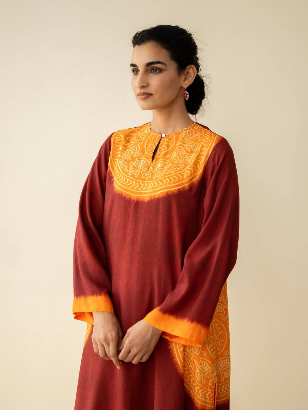 Green Embellished/Sequined Regular Kurta | KDG - view 36