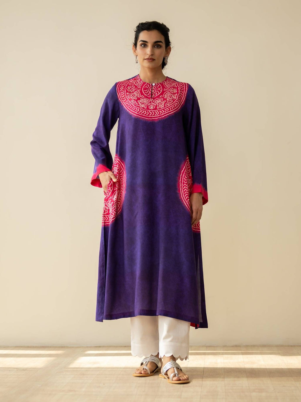 Green Embellished/Sequined Regular Kurta | FY93 - view 10