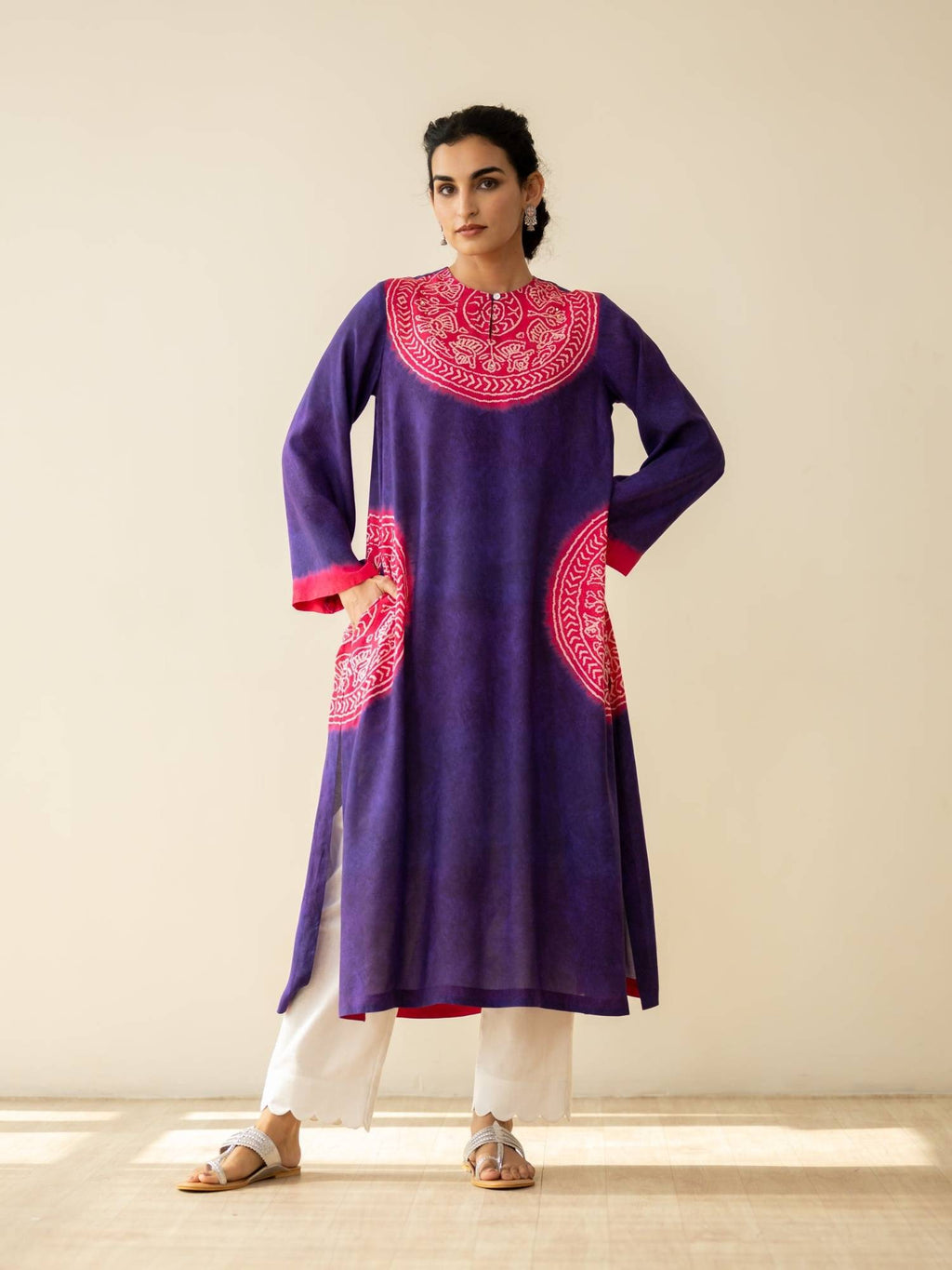 Green Embellished/Sequined Regular Kurta | FY93 - view 16
