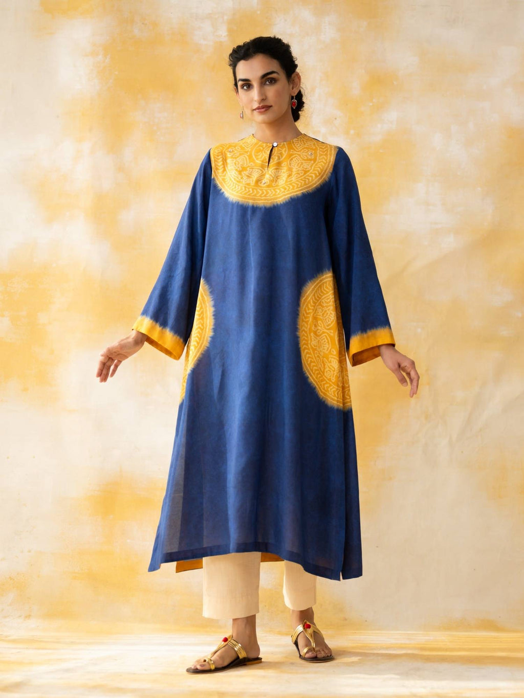 Green Embellished/Sequined Regular Kurta | KDG - view 20