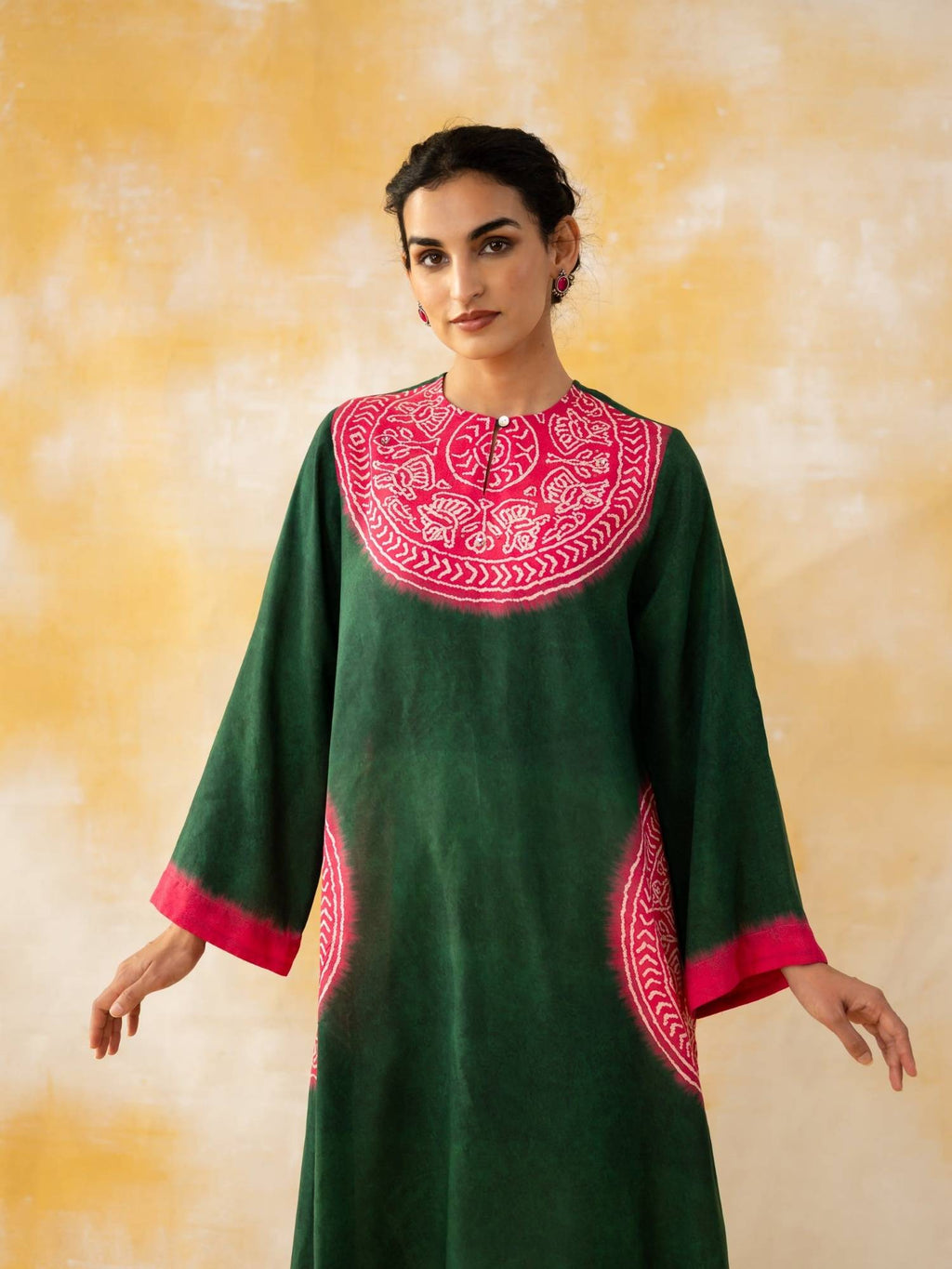 Green Embellished/Sequined Regular Kurta | FY93 - view 8