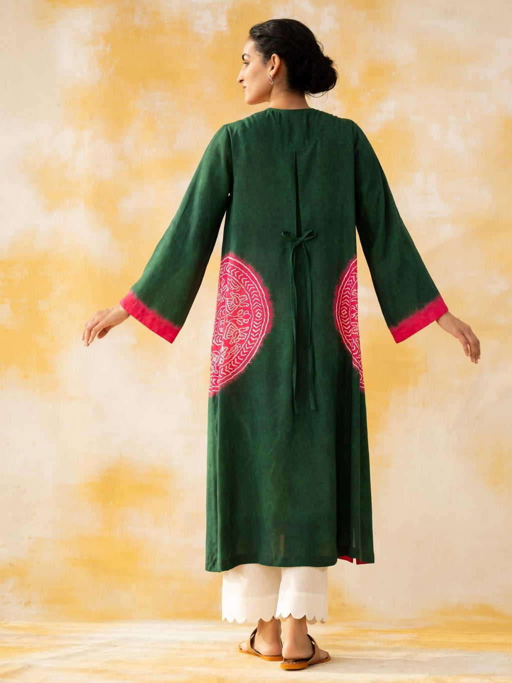 Green Embellished/Sequined Regular Kurta | FY93 - view 9
