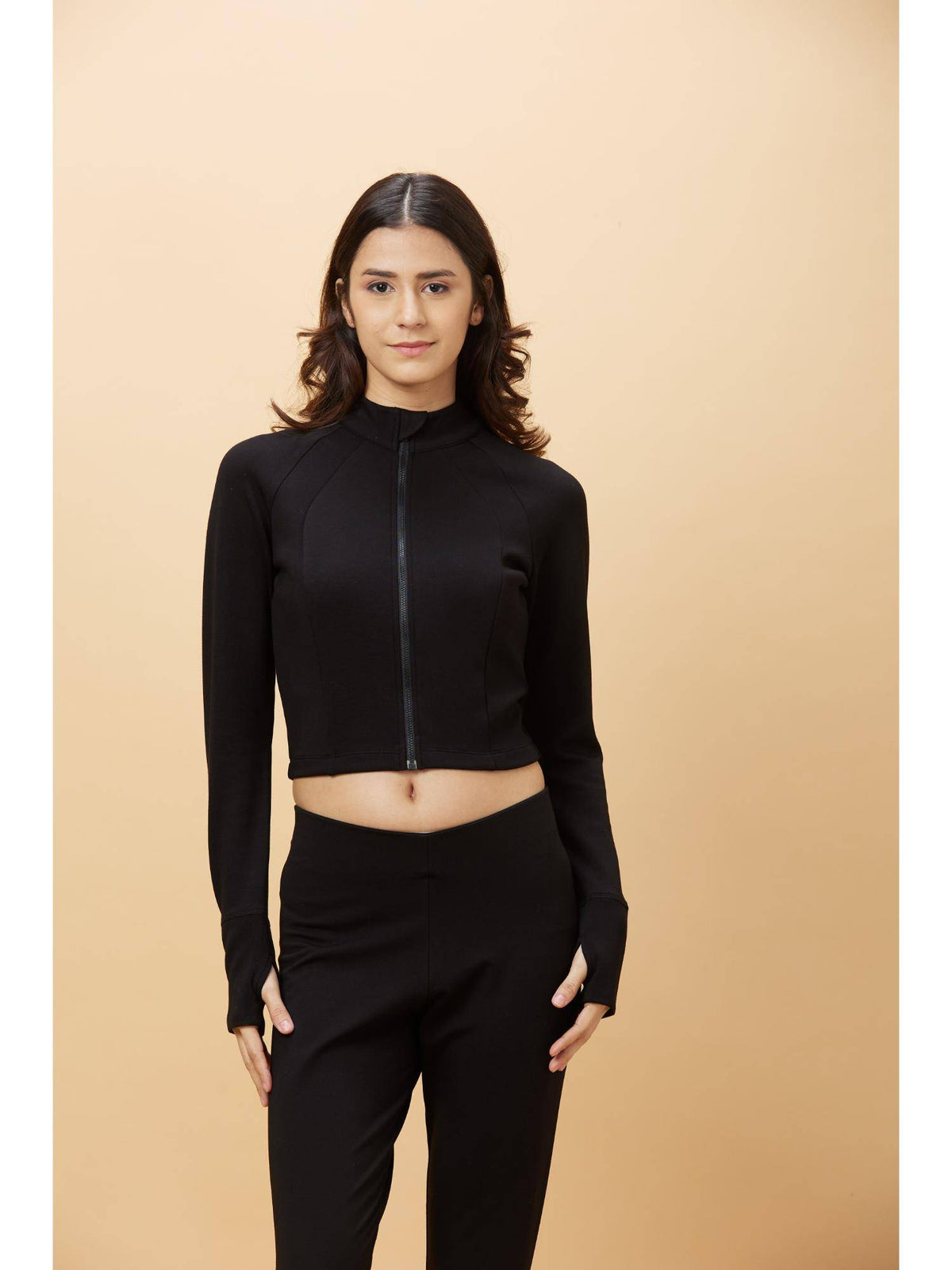 Garments Womens Jacket High Neck Black | JK12 - view 1
