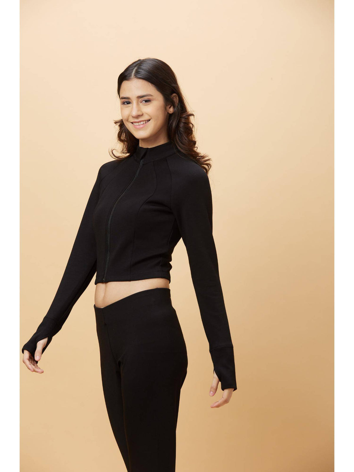 Garments Womens Jacket High Neck Black | JK12 - view 2