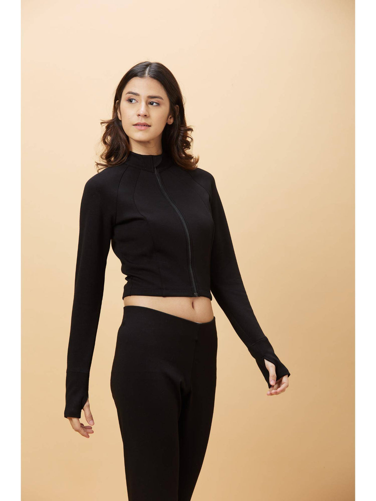 Garments Womens Jacket High Neck Black | JK12 - view 3